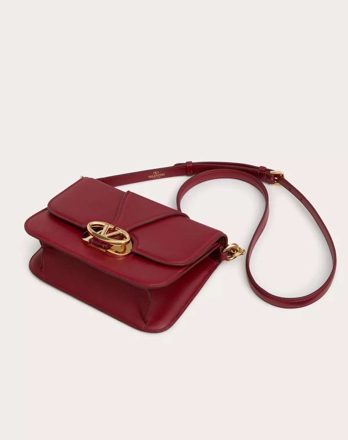 Valentino oc11z0725 Size:OS/Leather Shoulder Bag With Chain in Red Size ONE SIZE - 5 Thumbnail