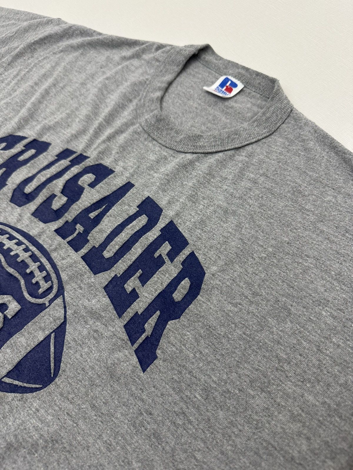 Russell Athletic Vintage 90s Russell Athletic NuBlend Crusader Football Tee L Size US L / EU 52-54 / 3 - 8 Thumbnail