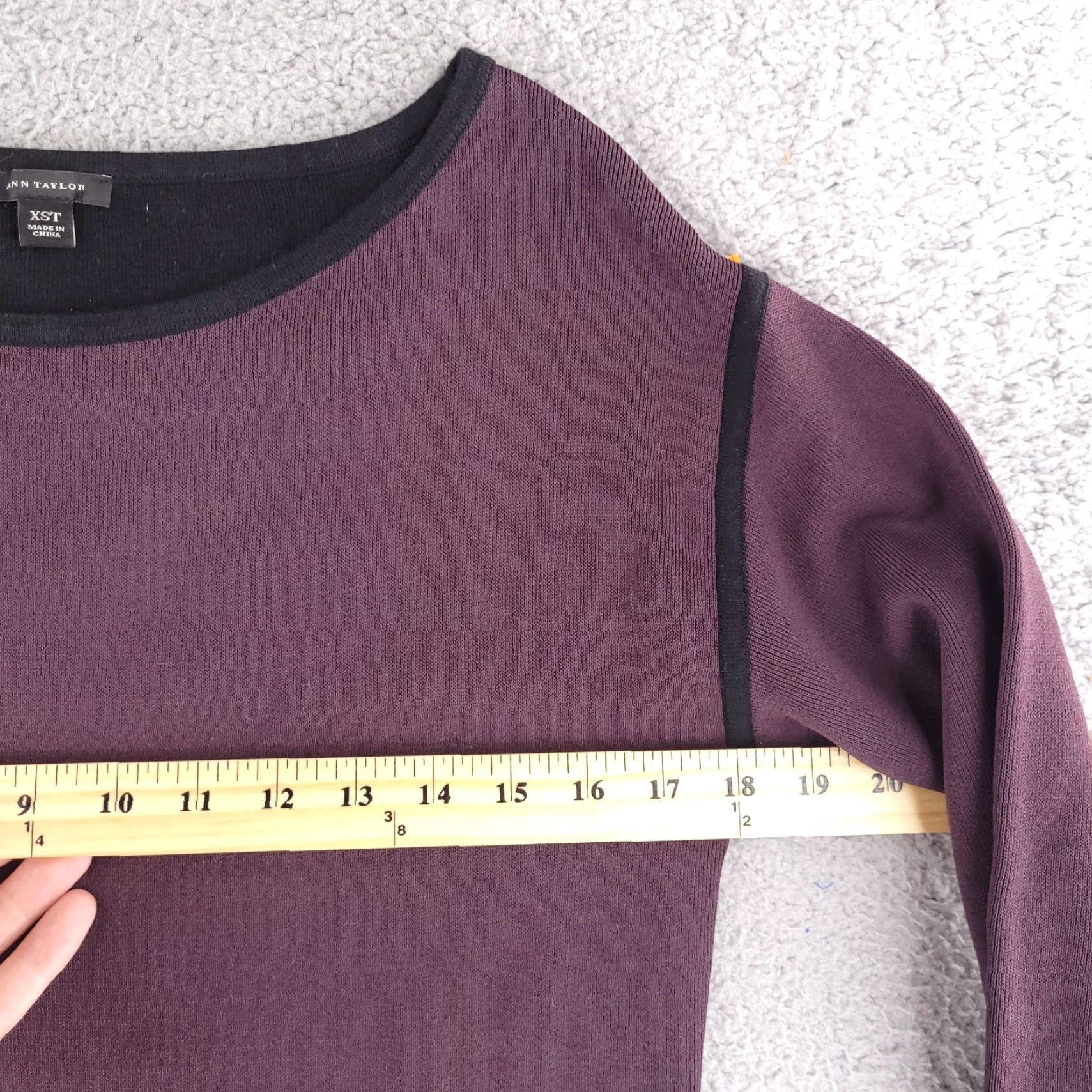Ann Taylor Ann Taylor Dress Womens XST Tall Purple Stretch Sheath Midi Rayon Blend Sleeves 3/4 Sleeve Violet Pattern Solid Vintage No Size XS / US 0-2 / IT 36-38 - 5 Thumbnail