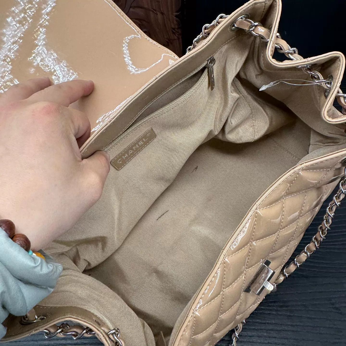 Chanel Chanel Nude 2.55 Flap Bag 35x18 Near New Size ONE SIZE - 6 Thumbnail
