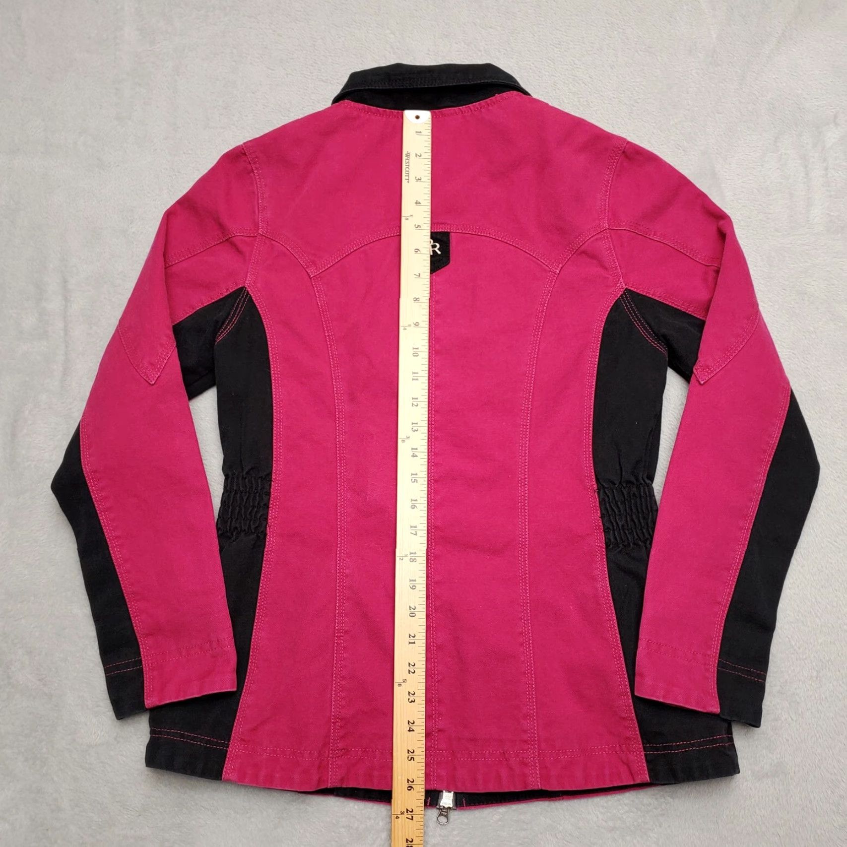 Vintage Powder River Jacket Womens M Pink Canvas Work Riding Western Ranchwear Button-Up Snaps Casual Long Sleeve USA Western Theme Mens Womens Boys Girls Size M / US 6-8 / IT 42-44 - 7 Thumbnail