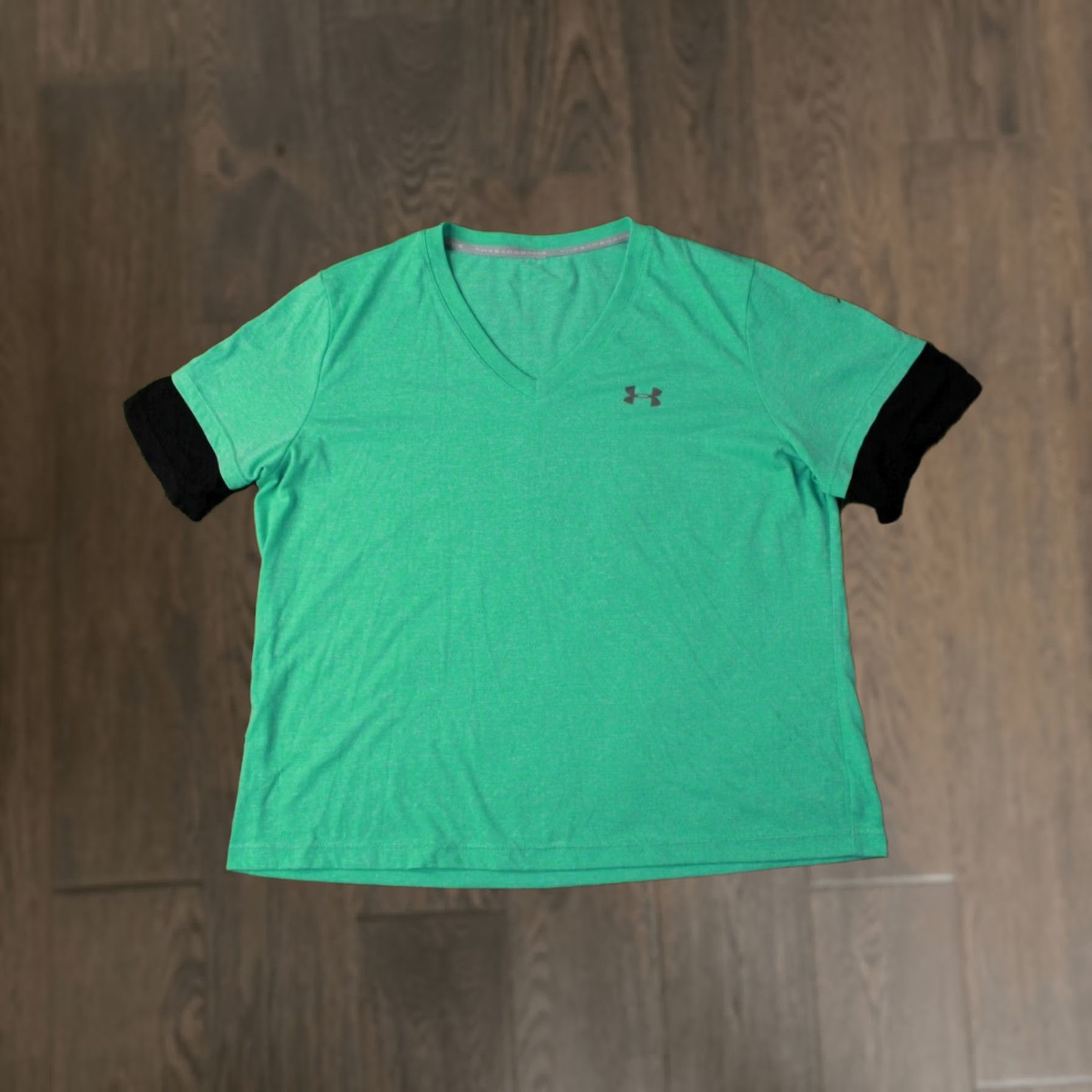 Under Armour UNDER ARMOUR WOMEN Threadborne TRAINING SHIRT Jersey T-Shirt XL Mint and Black Regular Short Sleeve Running Shirt Women 90s-Run Size XL / US 12-14 / IT 48-50 - 1 Thumbnail
