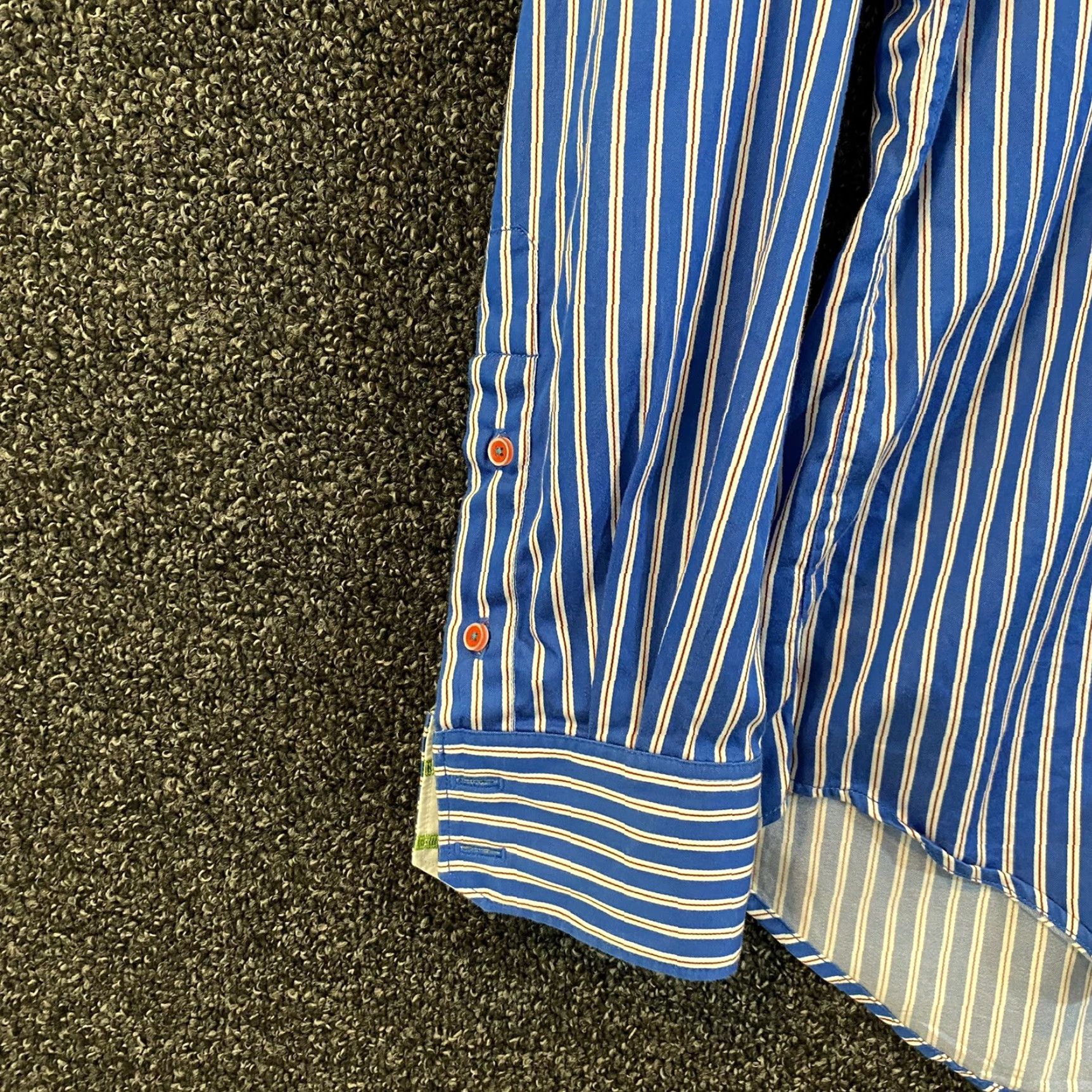 Robert Graham VINTAGE Robert Graham Shirt Men Medium Blue Stripe Button-Up Long Sleeve Casual Modern Mens Size US M / EU 48-50 / 2 - 3 Thumbnail