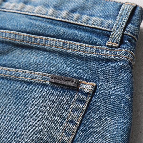 Saint Laurent Paris oc11z10524 Skinny-Fit Spirit Denim Shorts in Blue Size 27" / US 4 / IT 40 - 5 Thumbnail