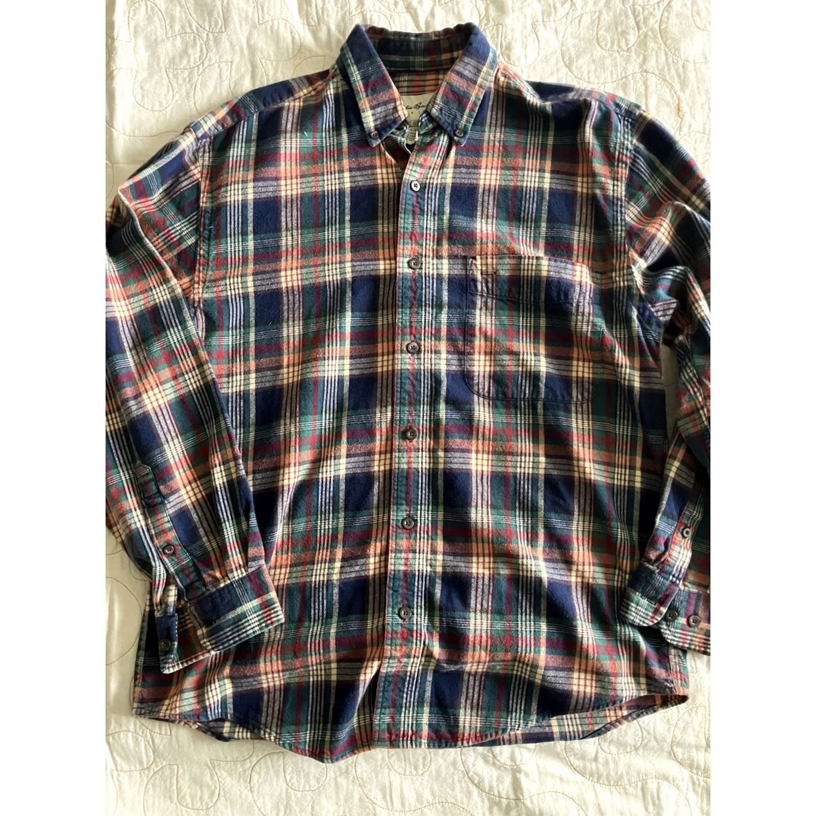 Eddie Bauer VINTAGE Eddie Bauer Men's S Long Sleeve Button-Up Cotton Flannel Shirt Green Plaid Size US S / EU 44-46 / 1 - 3 Thumbnail