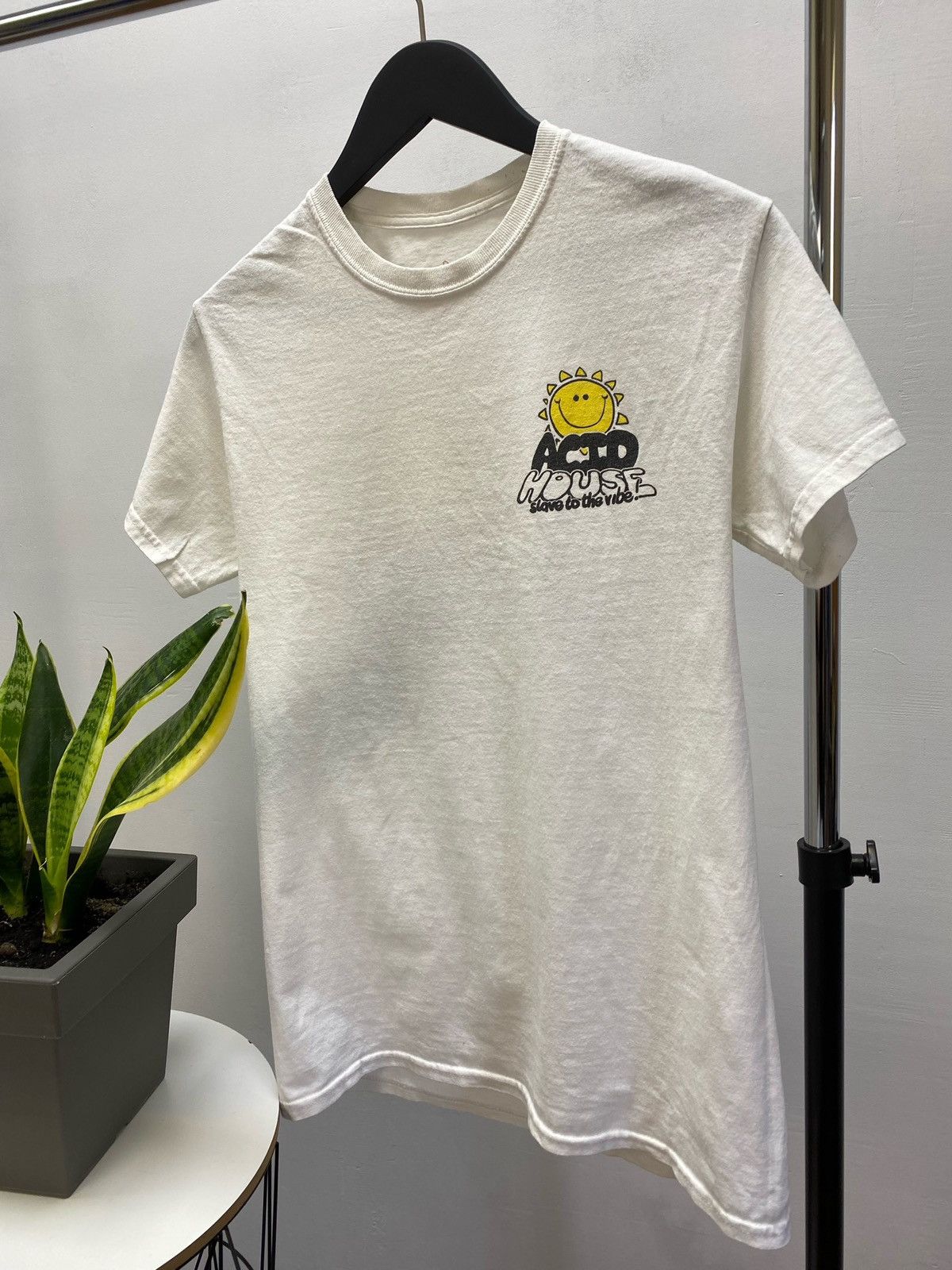 Gildan × Vintage AGCM ACID HOUSE SMILEY FACE RAVE TEE SHIRT Size US S / EU 44-46 / 1 - 3 Thumbnail