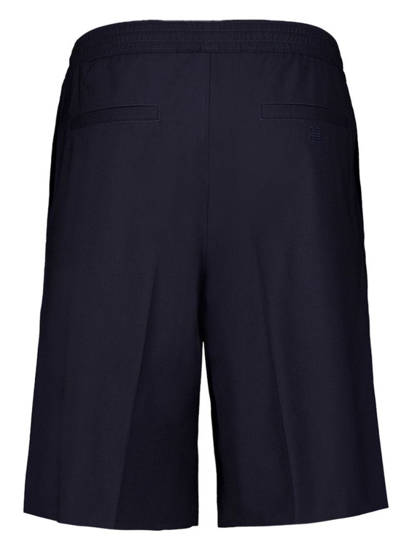 Givenchy o1n1vont0326 Tailoerd Bermuda Shorts in Navy Blue Size US 32 / EU 48 - 2 Thumbnail