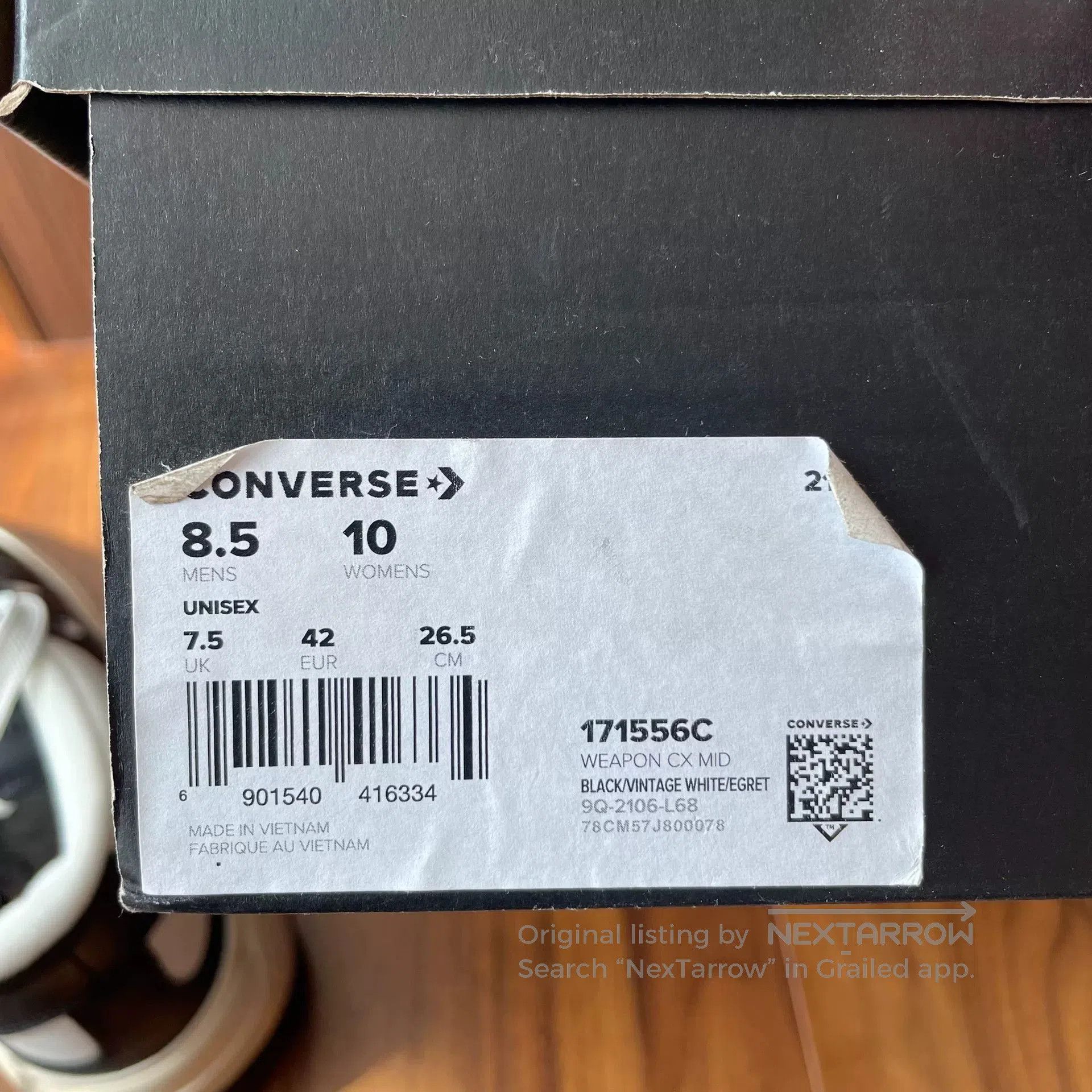 Converse Converse Weapon CX Mid Black and White. Size US 9 / EU 42 - 9 Thumbnail