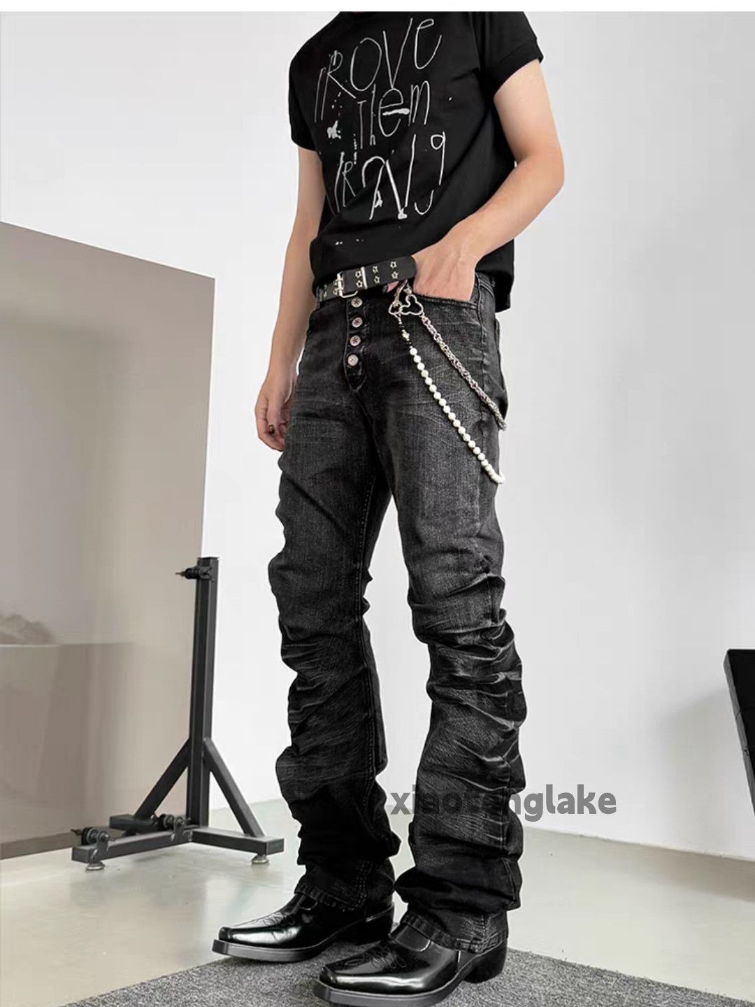 Japanese Brand ltx vintage washed faded punk grunge bootcut jeans Size US 28 / EU 44 - 9 Thumbnail