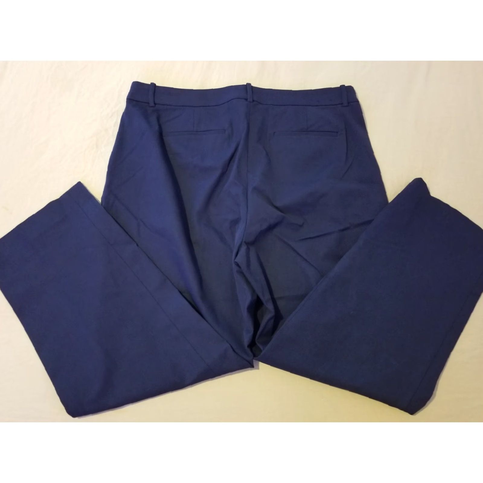 J.Crew Womens J.CREW Dress Pants 16 Navy Blue Cotton Chino Flat Front Pockets Slacks Trousers Size 38" / US 16 / IT 52 - 2 Thumbnail