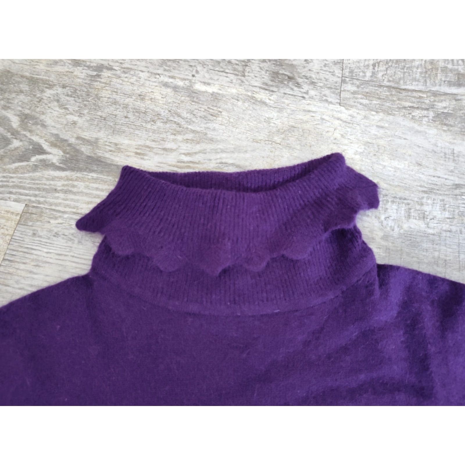 Vintage VINTAGE Personal Women's Sweater Pullover Long Sleeve Turtleneck Wool Blend 90s Purple Size Large Size L / US 10 / IT 46 - 3 Thumbnail
