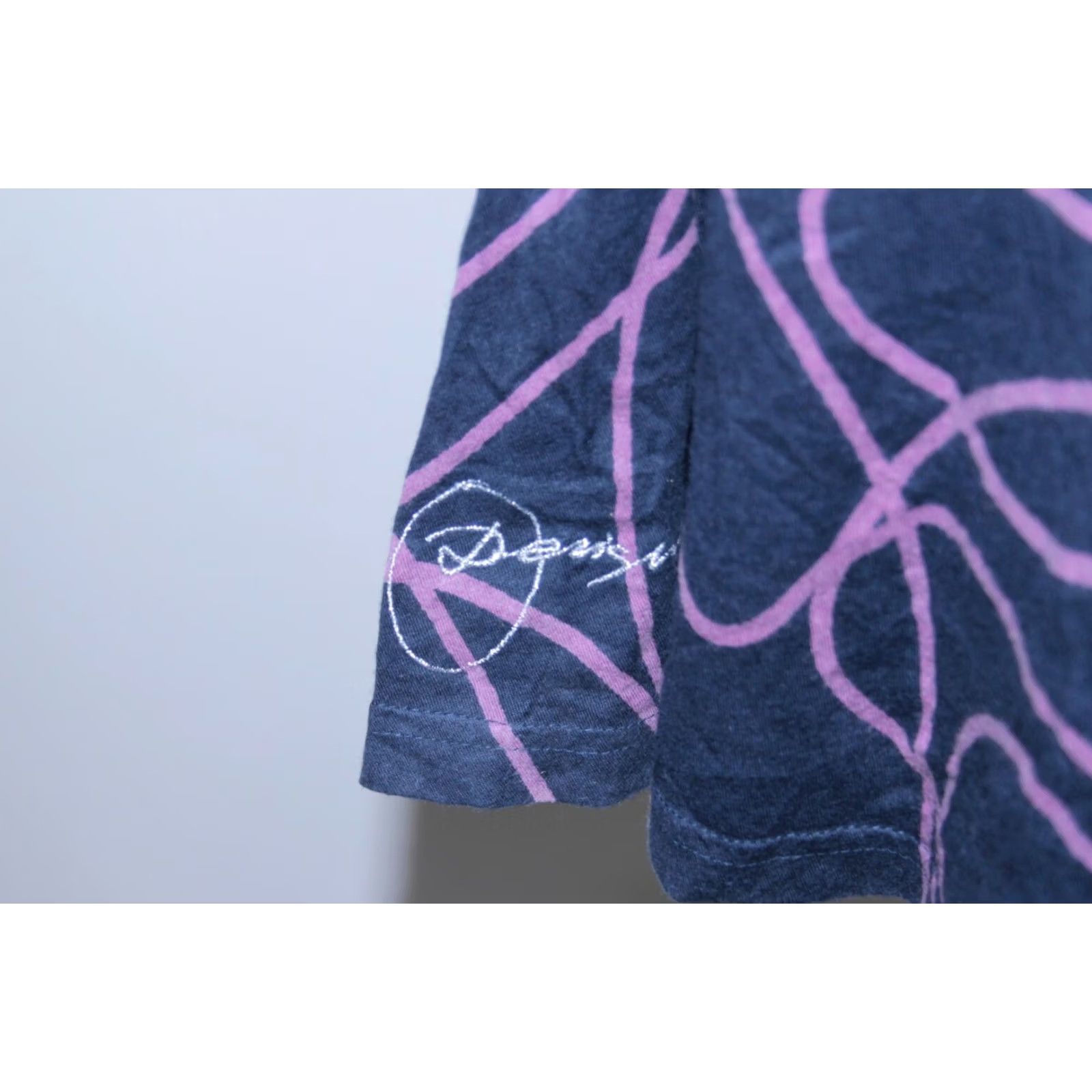 Desigual Desigual womens navy dress purple lines Size M Size M / US 6-8 / IT 42-44 - 3 Thumbnail