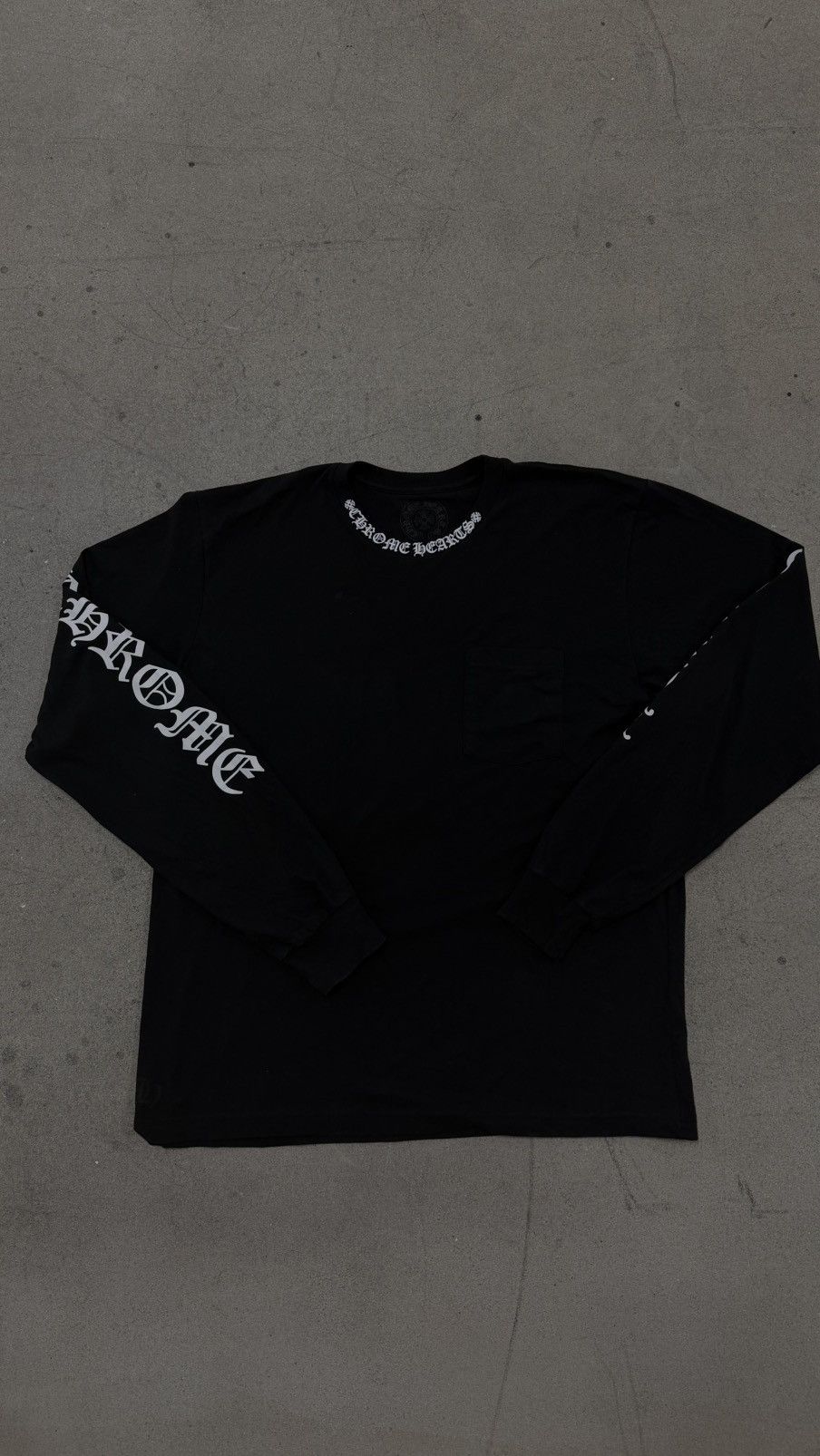 Chrome Hearts RARE! Chrome Hearts Script Neck Logo Long Sleeve T-Shirt Size US XL / EU 56 / 4 - 1 Thumbnail
