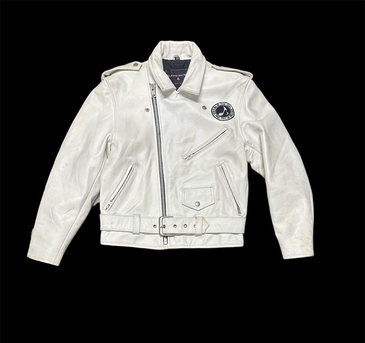 Japanese Brand Leather jacket made by risk Size US S / EU 44-46 / 1 - 1 Thumbnail