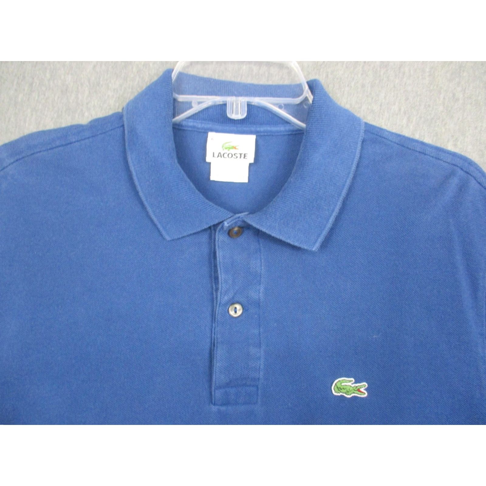 Lacoste Lacoste Polo Shirt Mens XL Blue Classic Croc Logo 100% Cotton Casual Size US XL / EU 56 / 4 - 2 Thumbnail