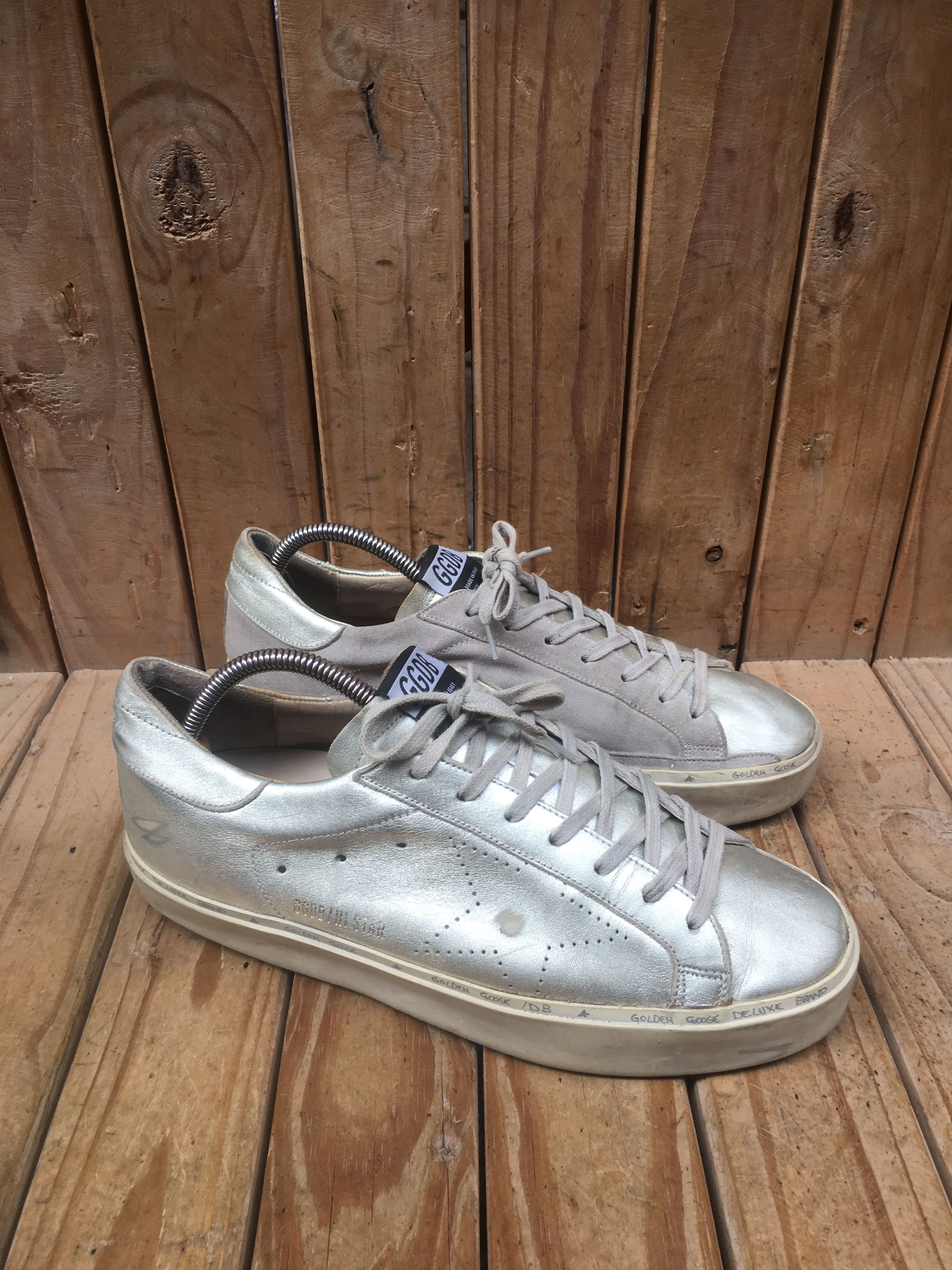Golden Goose Golden goose deluxe HI STAR Gray leather sneakers EUR 42 Size US 9 / EU 42 - 5 Thumbnail