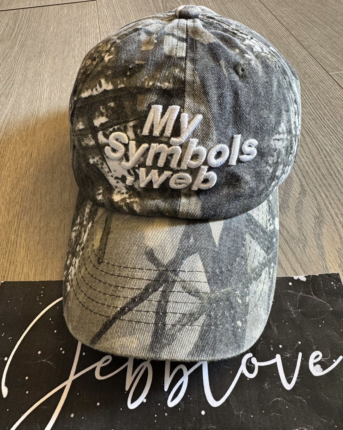 Japanese Brand Utility military y2k dirty paint embroidery camouflage cap Size ONE SIZE - 3 Thumbnail