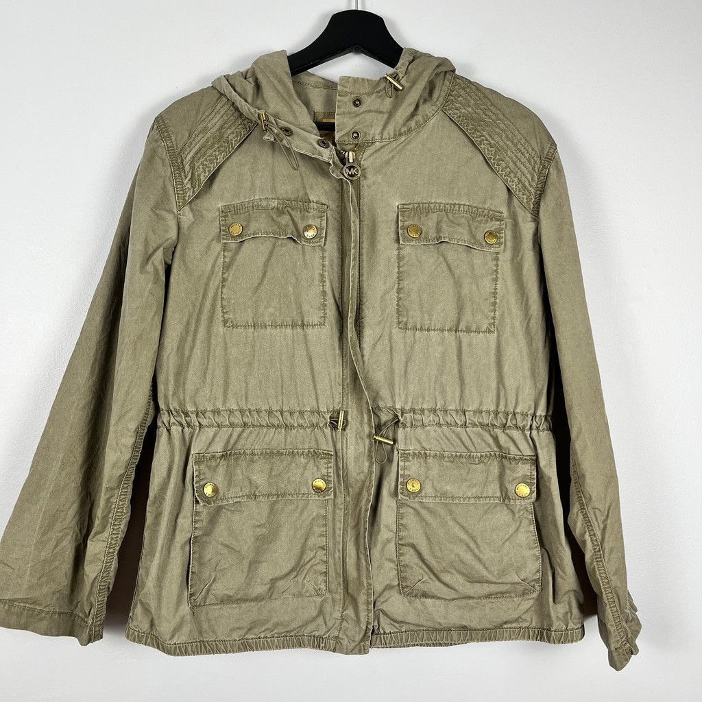 Michael Kors Michael Kors Women lightweight Jacket Green Cotton Size XS Size XS / US 0-2 / IT 36-38 - 1 Thumbnail