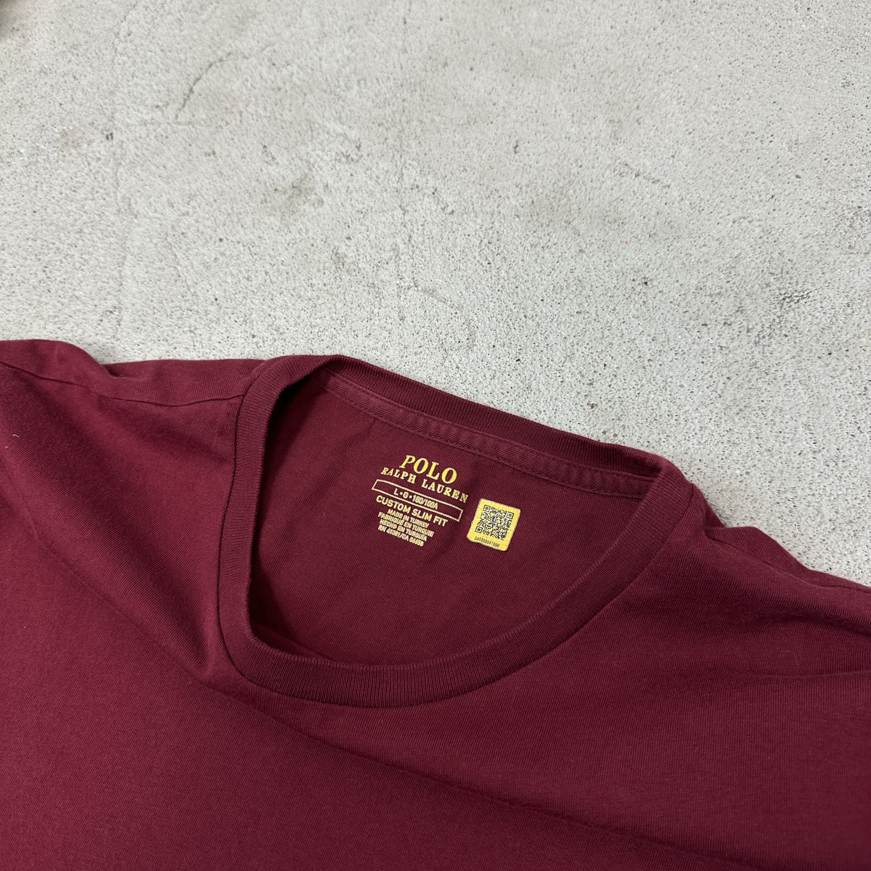 Polo Ralph Lauren Vintage Preppy Sporty Burgundy Polo Ralph Lauren T-shirt Y2K Size US L / EU 52-54 / 3 - 3 Thumbnail