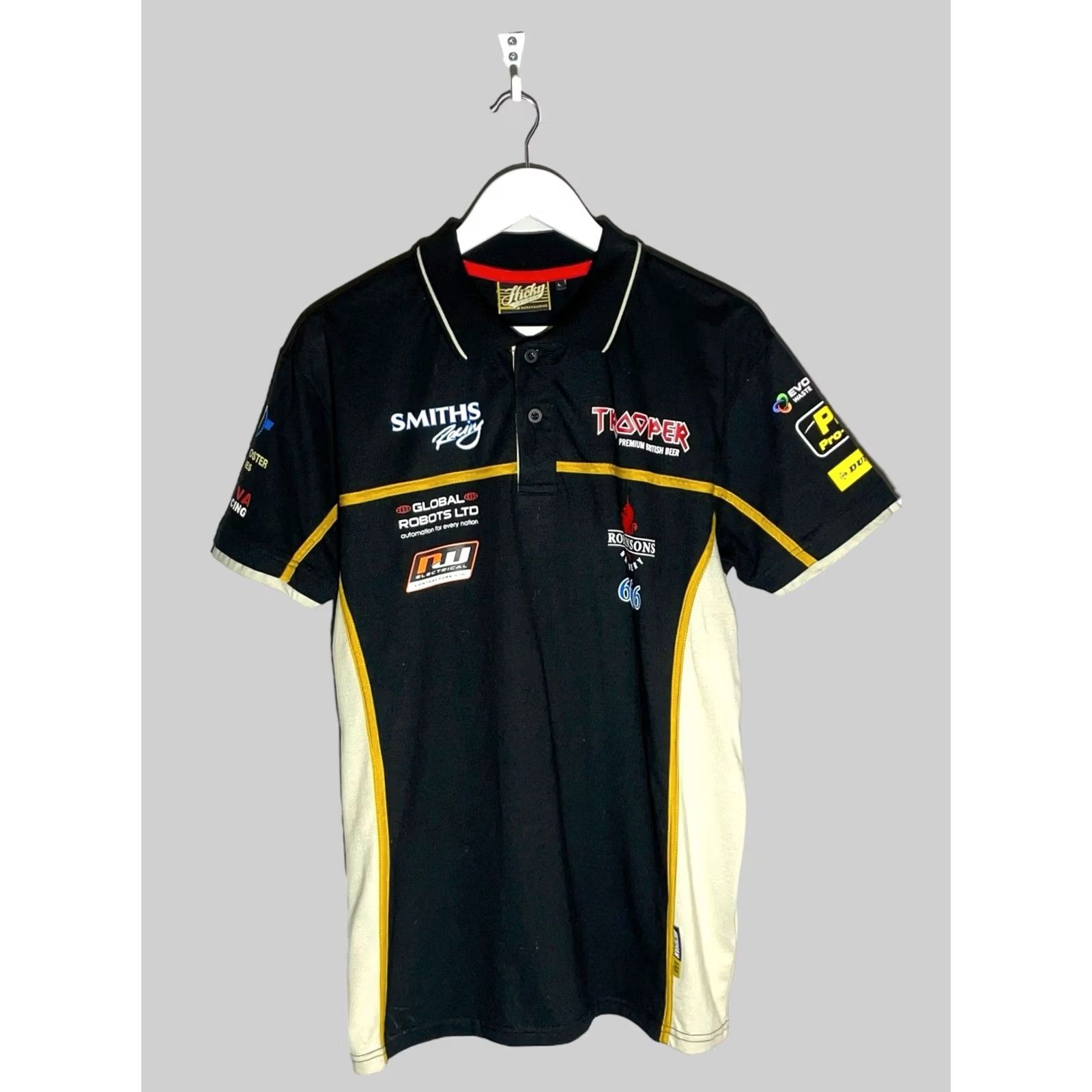 Vintage Iron Maiden Trooper Polo Shirt - Black, Size L Size US L / EU 52-54 / 3 - 2 Thumbnail