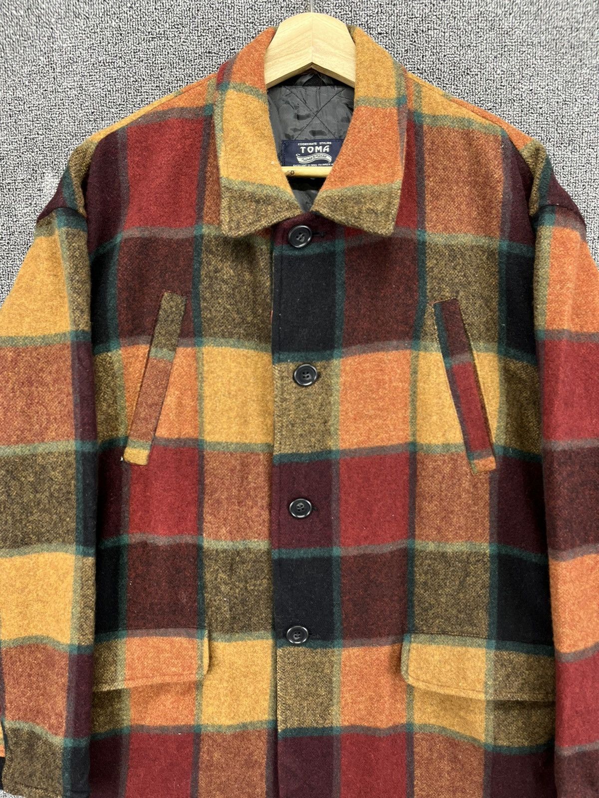 Japanese Brand Vintage Toma Shadow Plaid Button Up Jacket Size US M / EU 48-50 / 2 - 5 Thumbnail