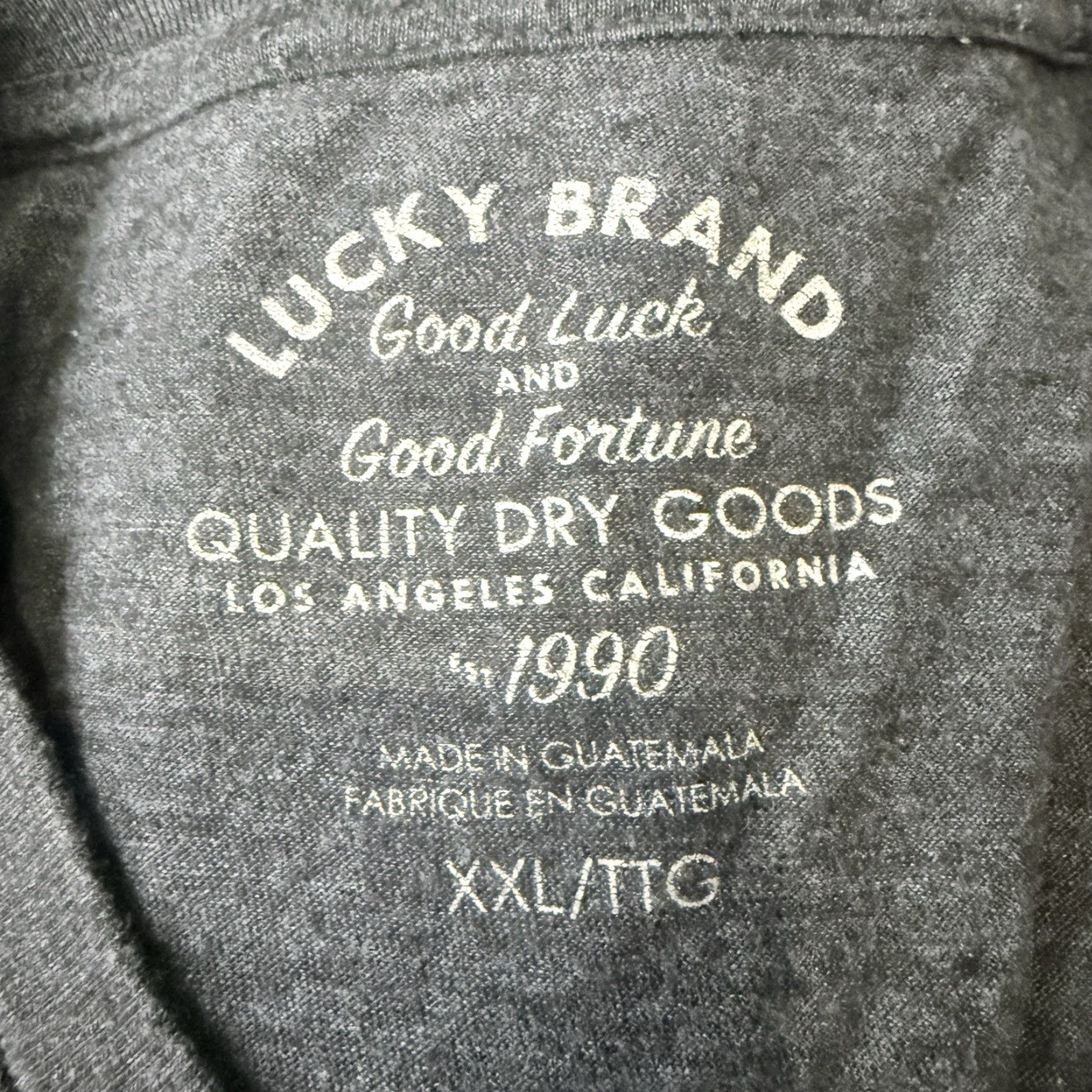 Lucky Brand Lucky Brand Shirt Adult XXL Gray Graphic Casual Mens Size US XXL / EU 58 / 5 - 4 Thumbnail