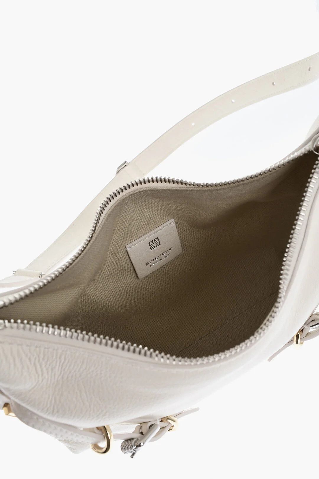 Givenchy og1mm0326 Size: OS / Hammered Leather Hobo Bag in White Size ONE SIZE - 5 Thumbnail