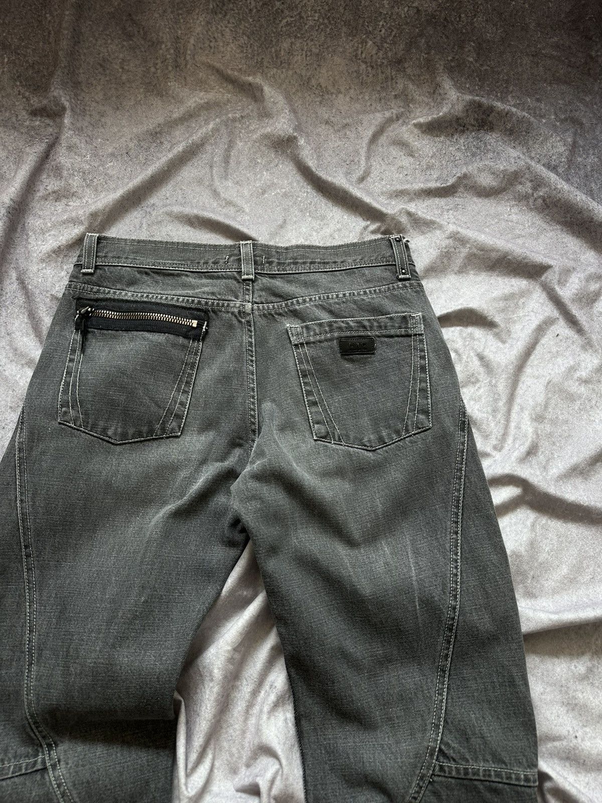Costume National C'N'C Costume National Gray Constracted Straight Leg Jeans Size US 30 / EU 46 - 4 Thumbnail