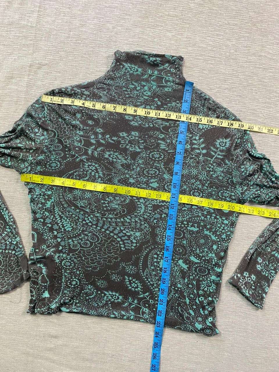 Designer × If Six Was Nine × Jean Paul Gaultier JPG Style - Christian Aujard Silk Mesh Top Long Sleeves Size M / US 6-8 / IT 42-44 - 10 Thumbnail