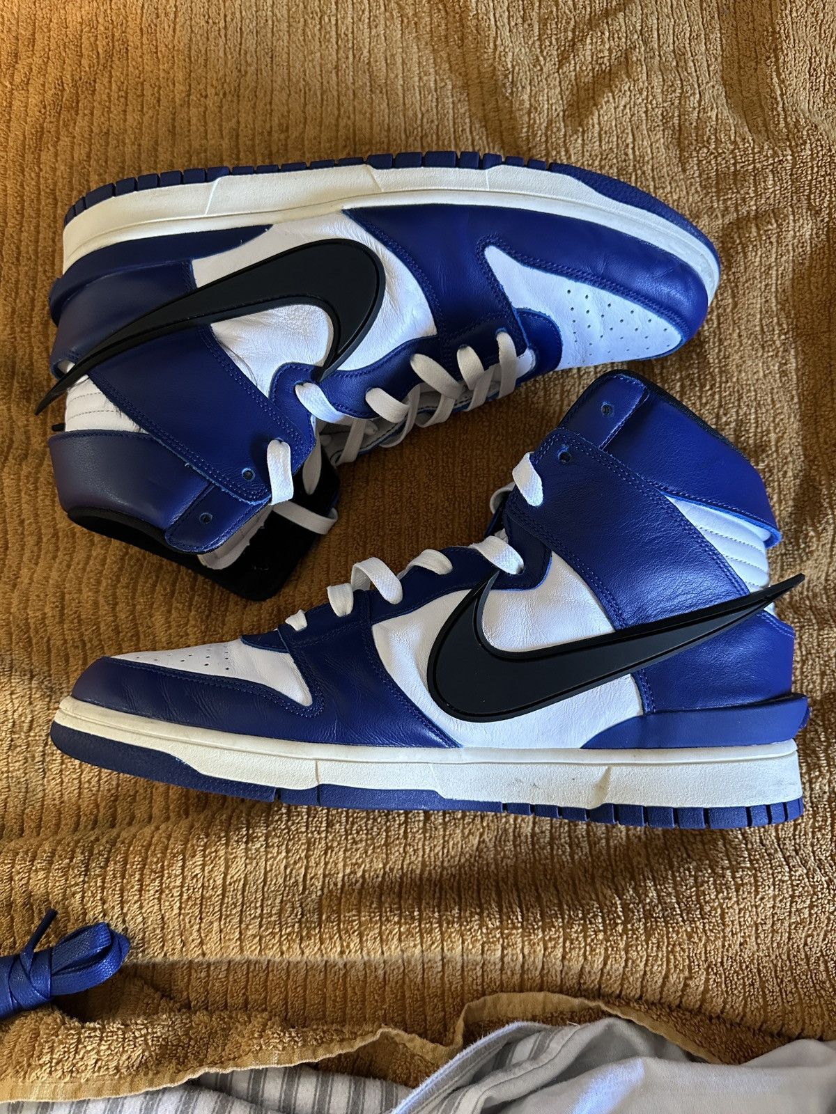 image of Ambush Design x Nike Ambush Dunk High Deep Royal Blue Shoes, Men's (Size 12)