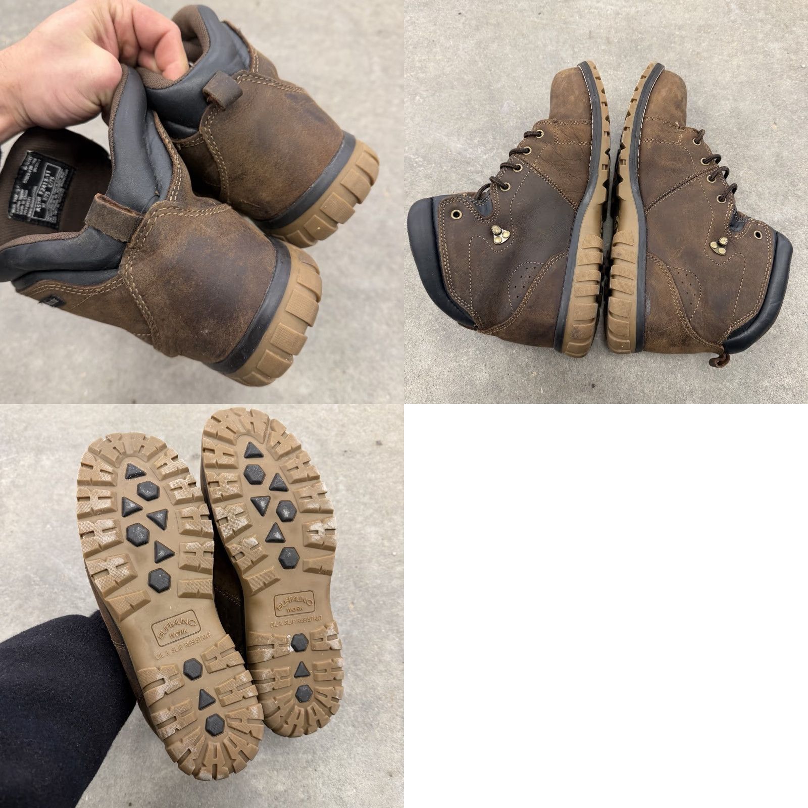 Vintage VINTAGE Buffalino Work Used Men 14 M Brown Leather Steel Toe Work Ankle Boots Size US 14 / EU 47 - 8 Thumbnail