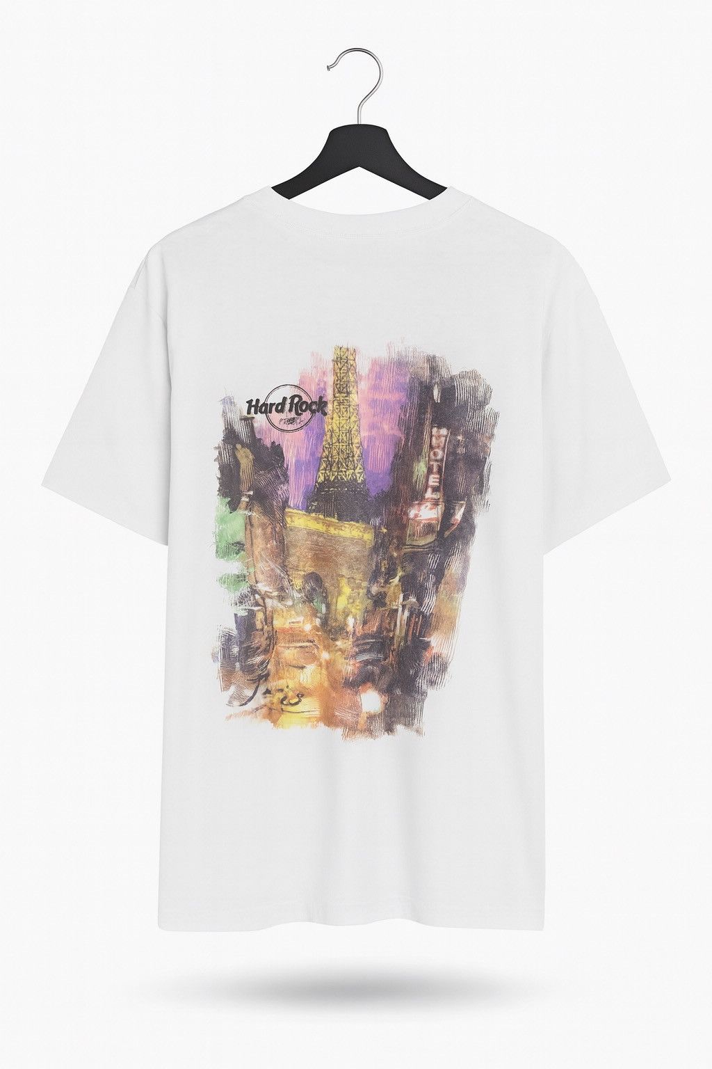 Vintage Hard Rock Café Paris Heavy Tee T-Shirt 90s White