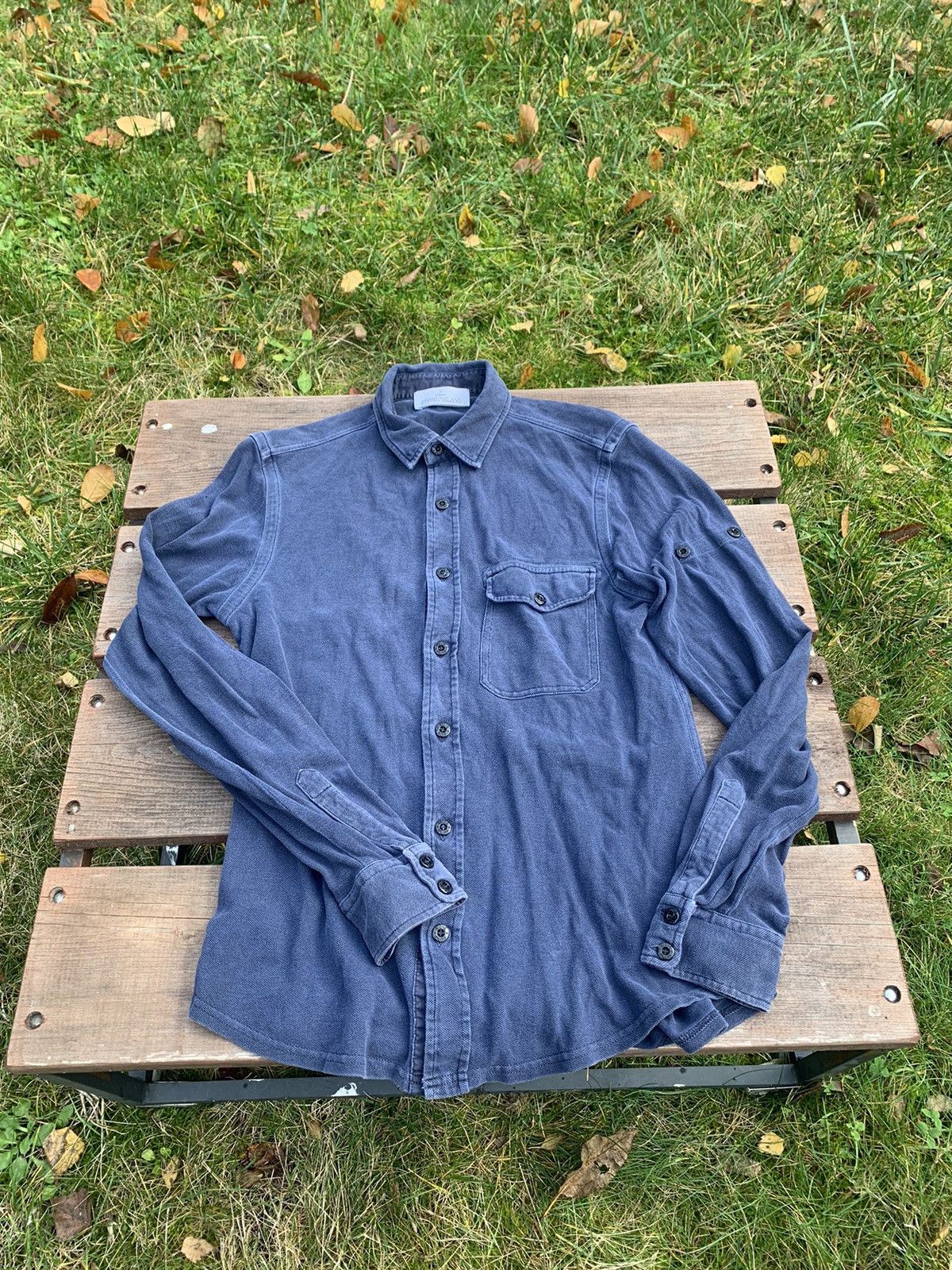 Stone Island Vintage Retro Old Money Stone Island Denim Shirt 