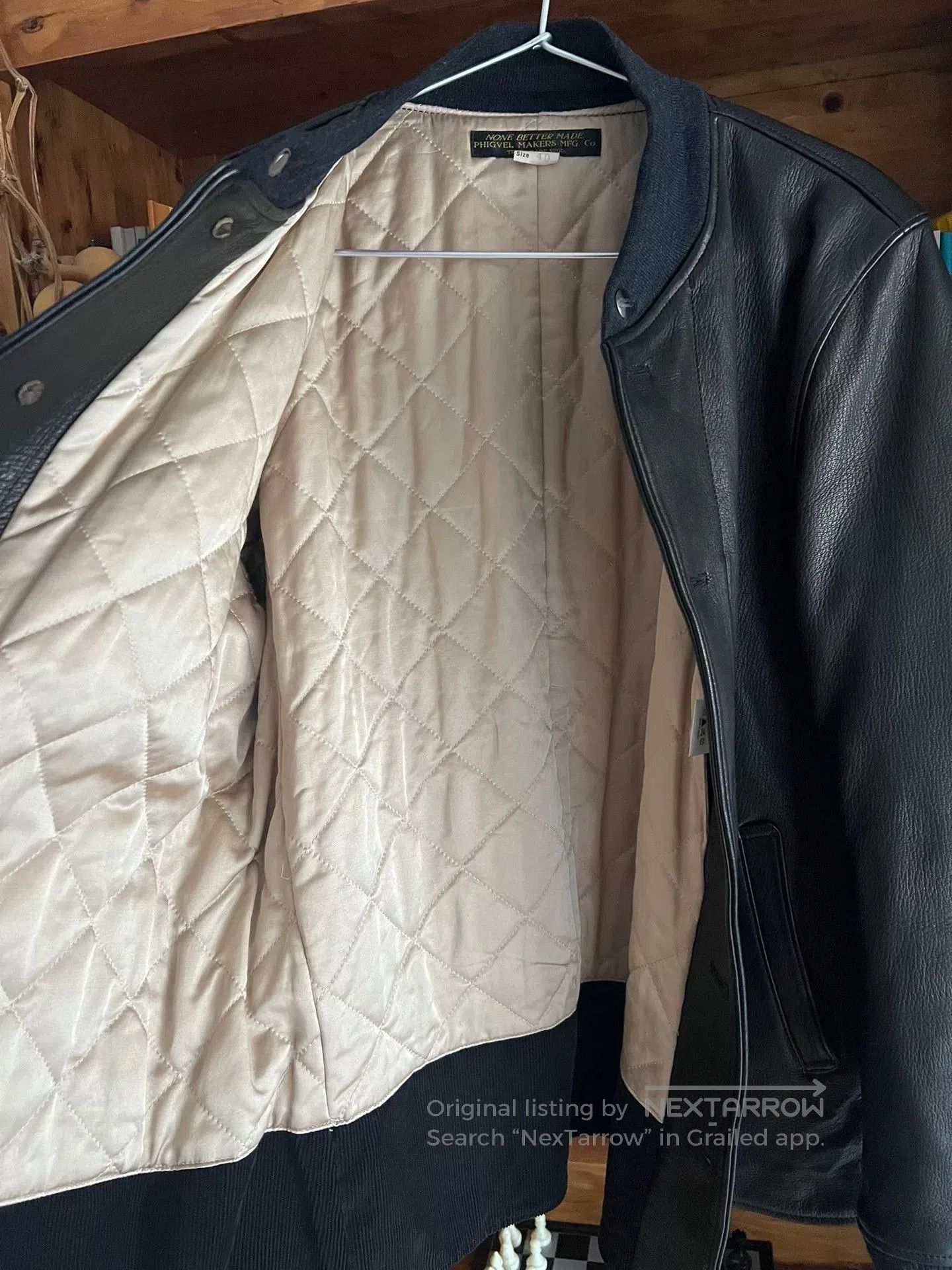 PHIGVEL MAKERS & Co. luxury carbon gray deer leather jacket. Size US XL / EU 56 / 4 - 8 Thumbnail