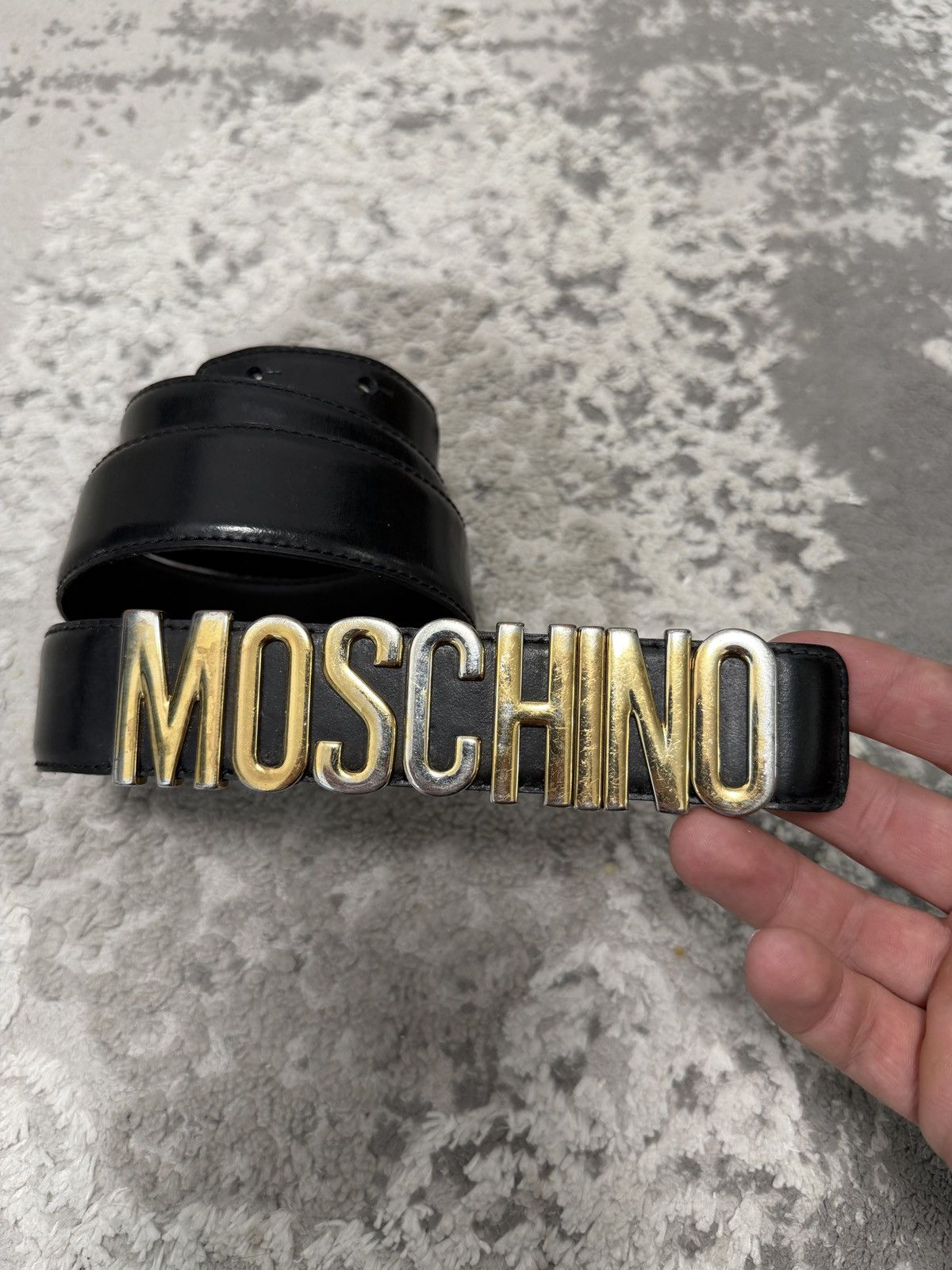 Moschino Black Moschino belt metal logo autentic Size 34 - 5 Thumbnail