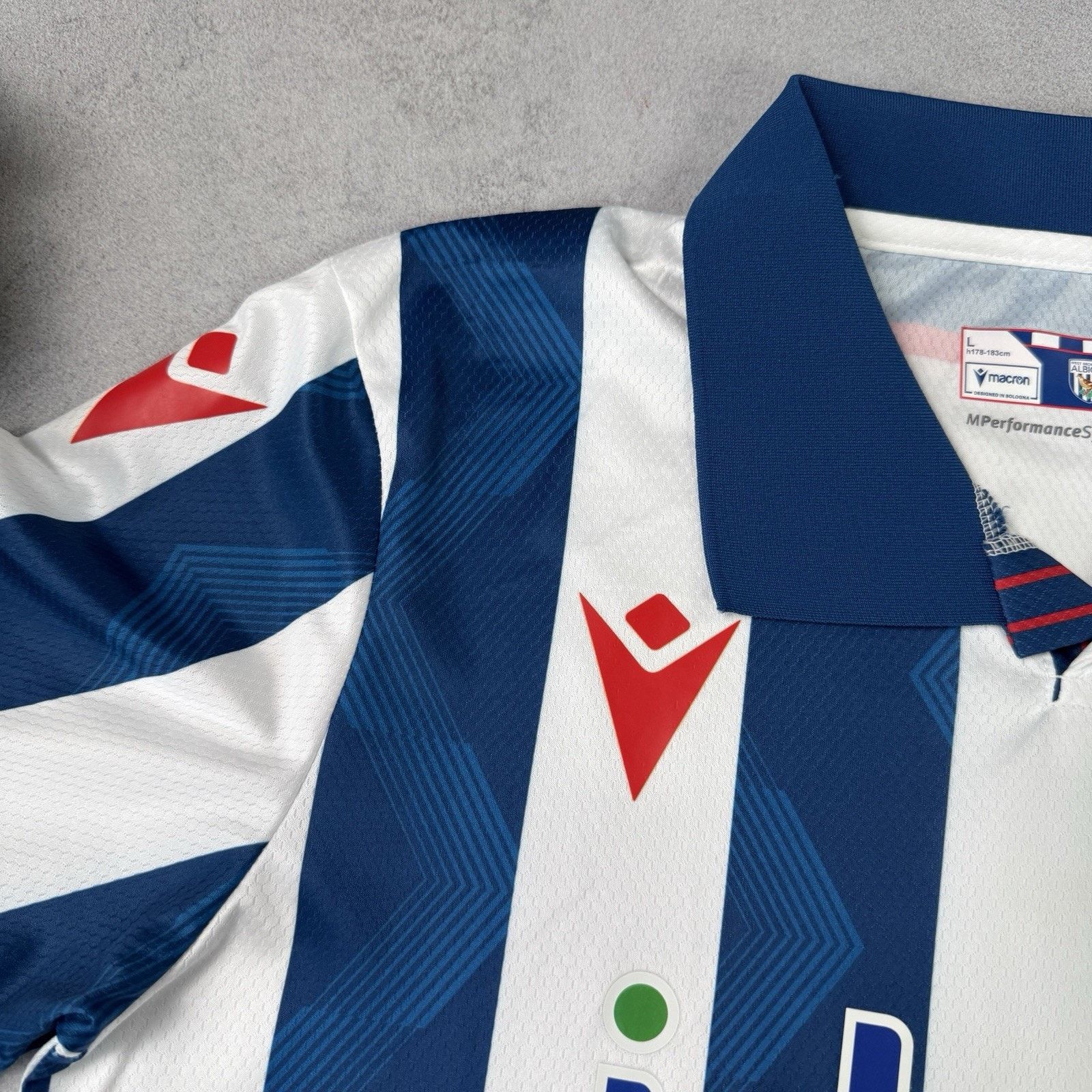 Macron West Bromwich Albion Home 2024 2025 Soccer Jersey Size L Size US L / EU 52-54 / 3 - 5 Thumbnail