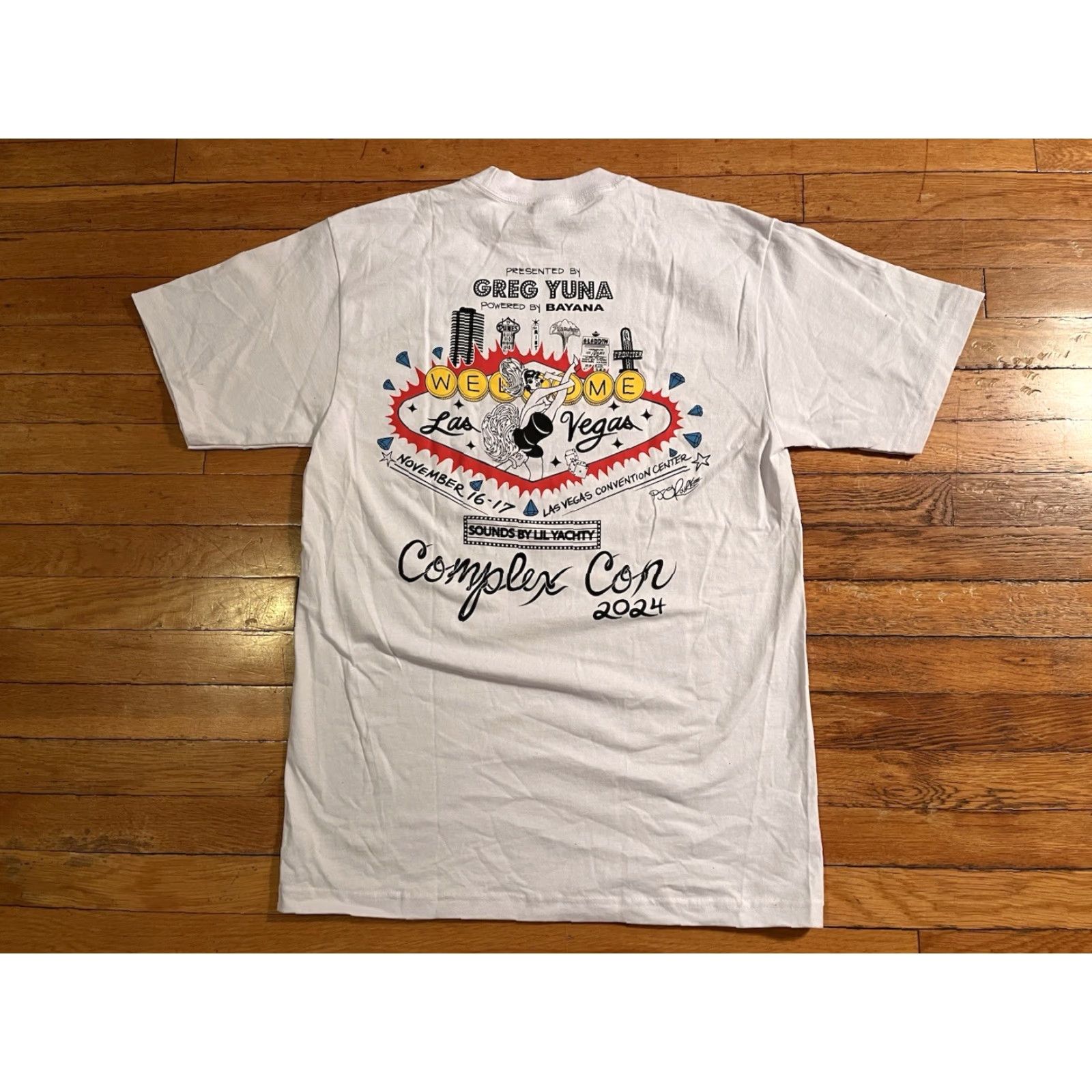 Vintage Complex Con 2024 Las Vegas Greg Yuna Shirt Men’s Large White DEADSTOCK Shirt Mens Large White City Hip Hop Graphic Print 90s? Wait indecipherable Size US L / EU 52-54 / 3 - 2 Thumbnail