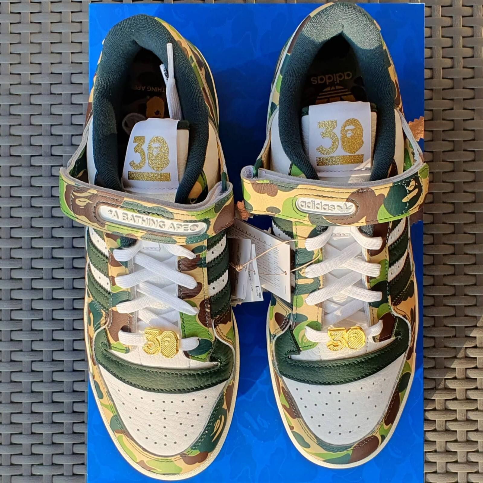 Adidas Mens Adidas Forum 84 Low 'Bape 30th Anniv Green Camo' US11.5 Size US 11.5 / EU 44-45 - 6 Thumbnail