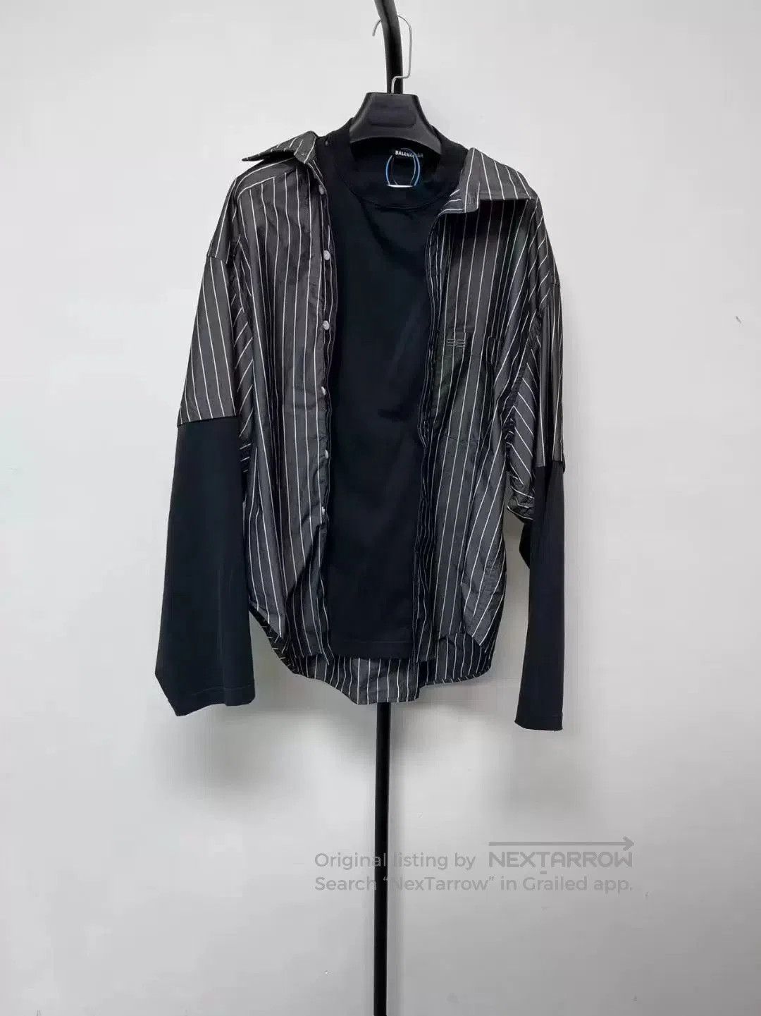 Balenciaga black striped long sleeve button-up shirt. Size US XS / EU 42 / 0 - 1 Thumbnail