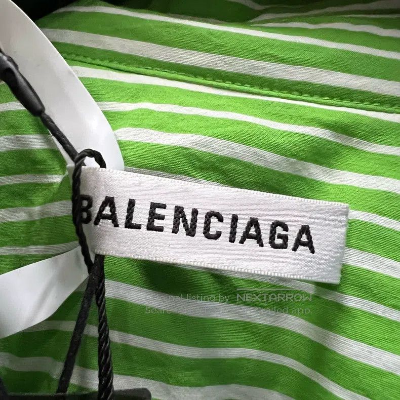 Balenciaga Balenciaga Blue and Green Two-piece Shirt Size XXS / US 00 / IT 34 - 3 Thumbnail