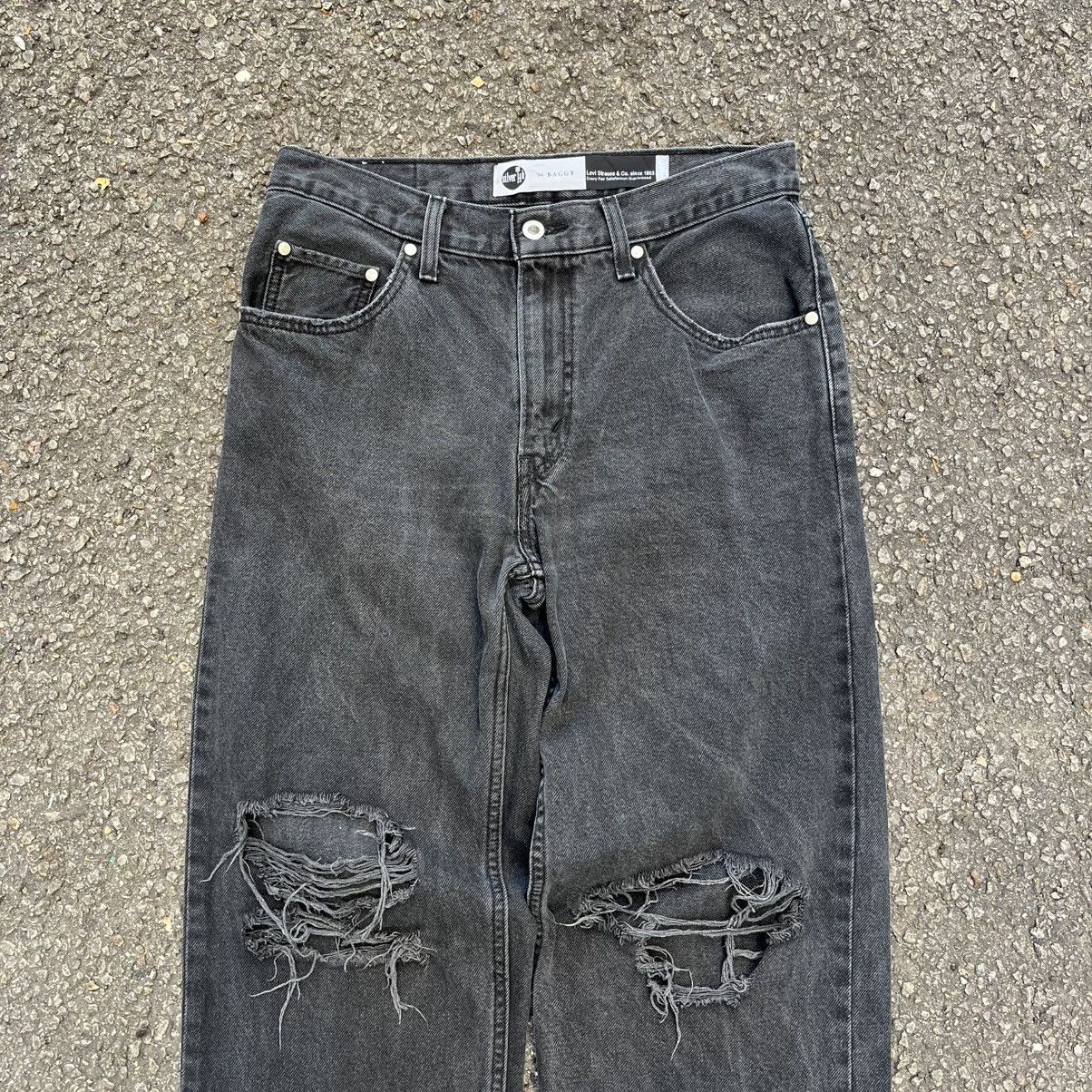 Levi's Levis Silvertab Baggy Distressed Jeans Faded Black Denim Size US 30 / EU 46 - 3 Thumbnail