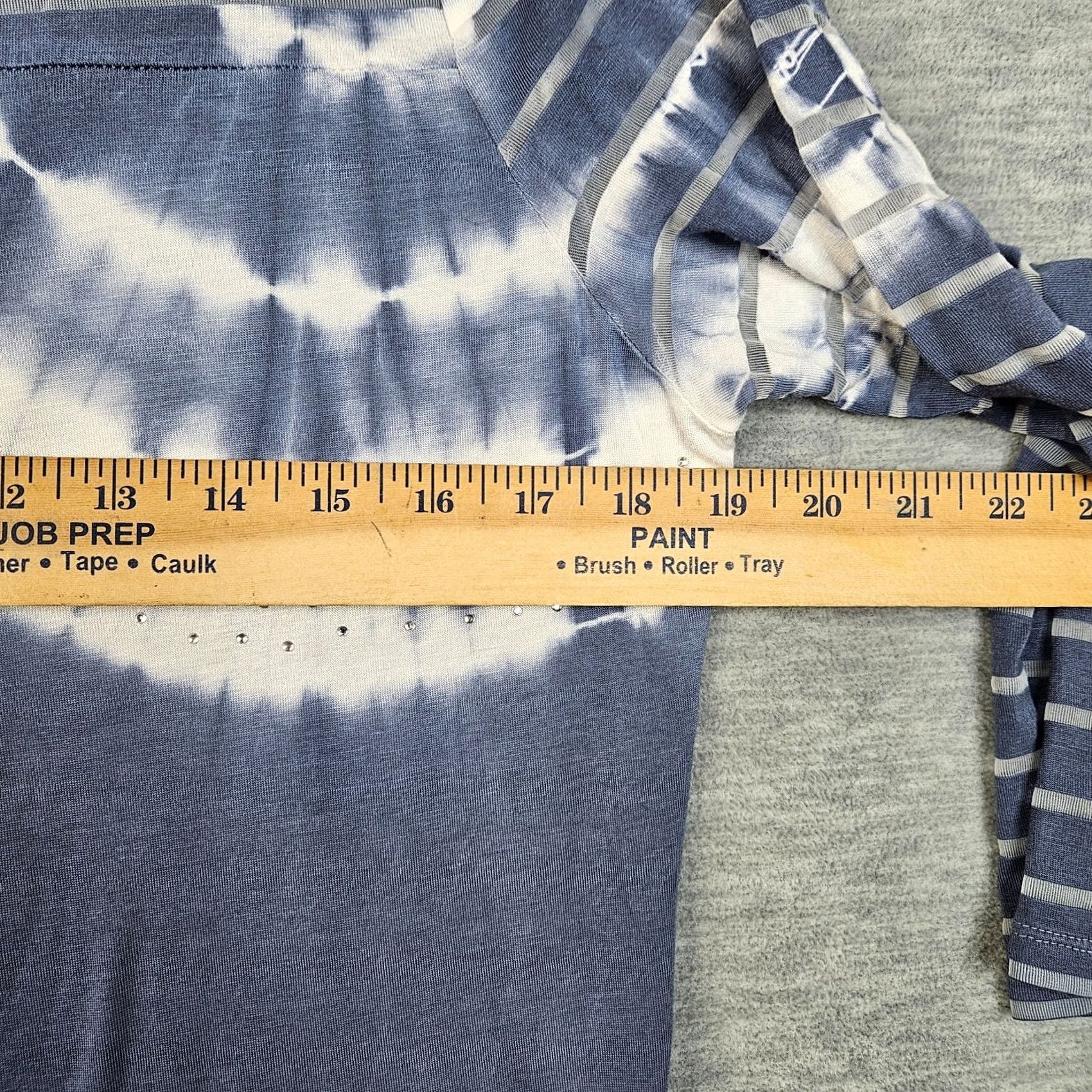 Vintage International Concepts Women's Stretch Knit Blue Tie Dye 3/4 Sleeve Top XL Size Shirt Casual Knit Top Womens Blue Tie Dye 3/4 Sleeve XL Size XL / US 12-14 / IT 48-50 - 3 Thumbnail