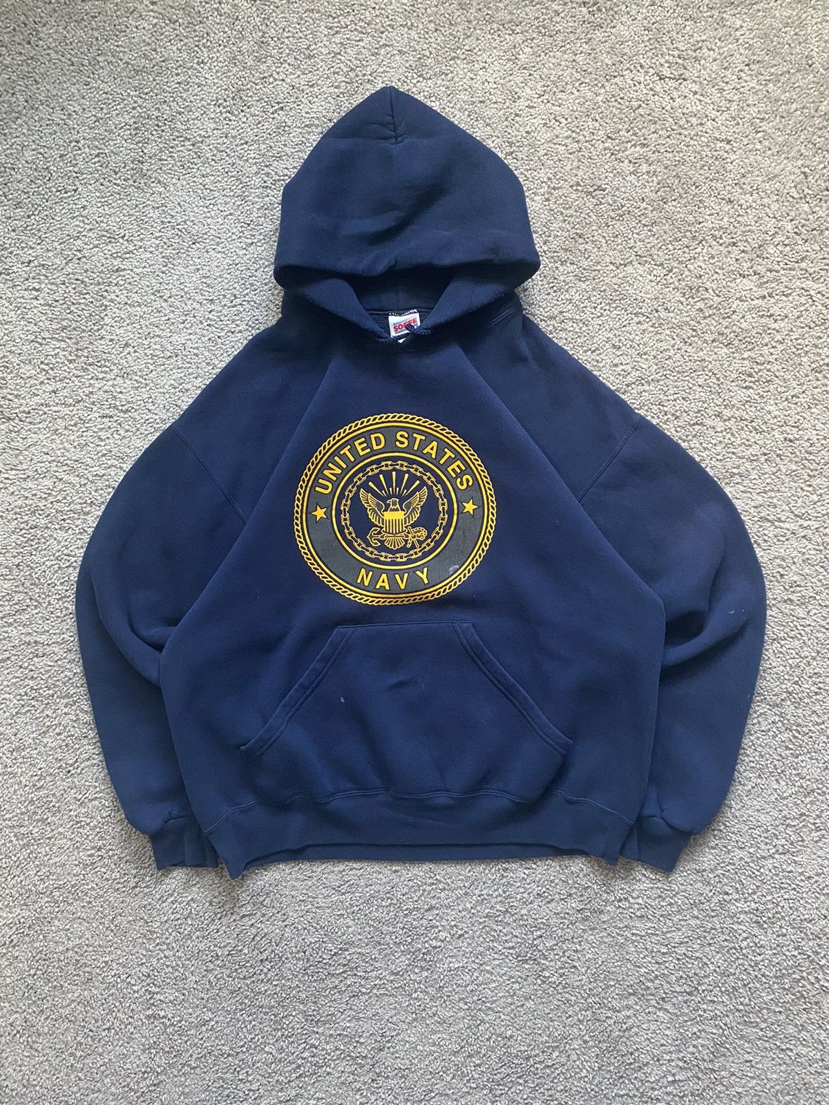 Vintage Vintage Navy Hoodie Size US L / EU 52-54 / 3 - 1 Thumbnail