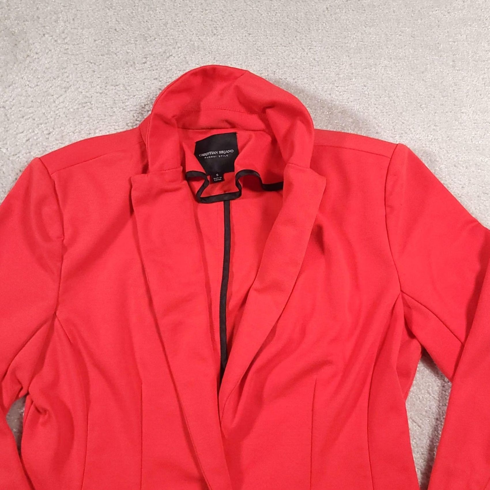 Christian Siriano Christian Siriano Blazer Womens Small Coral Runway Style Career Jacket Stretch Jacket/Coat Blazer Size S / US 4 / IT 40 - 3 Thumbnail