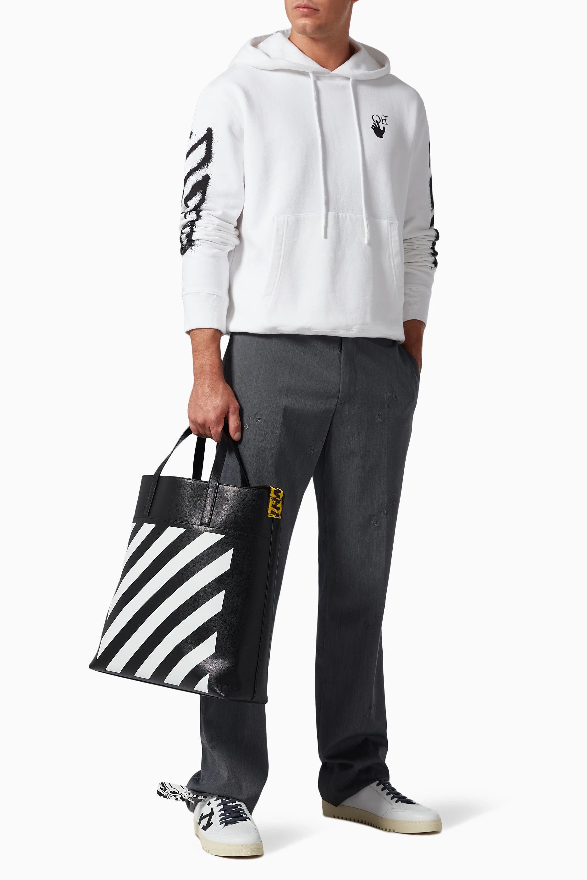 Off-White White Spray Marker Arrows Hoodie Size US M / EU 48-50 / 2 - 3 Thumbnail
