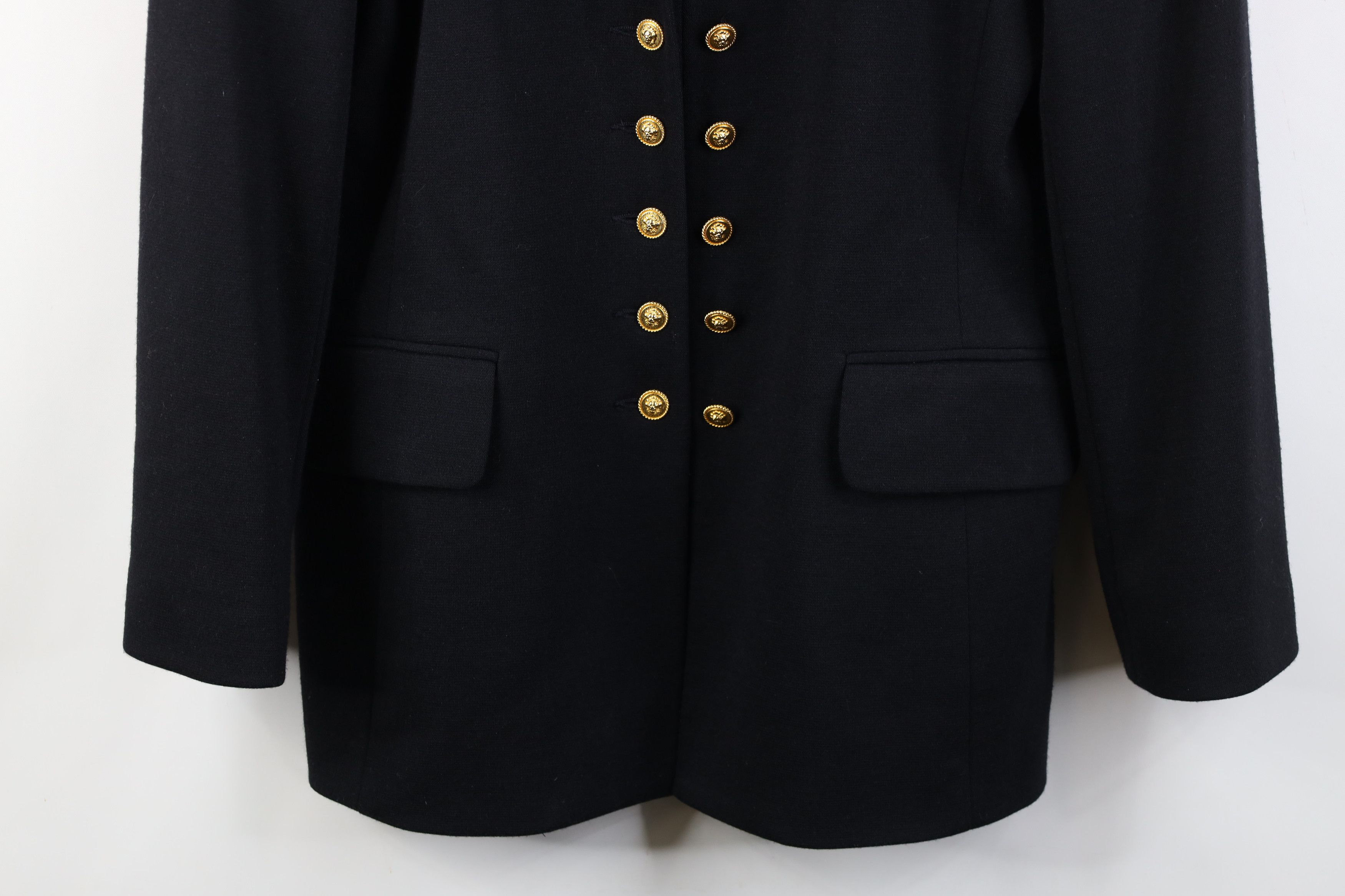 Oleg Cassini Vintage 80s 90s Oleg Cassini Breasted Military Blazer Jacket Size XL / US 12-14 / IT 48-50 - 3 Thumbnail