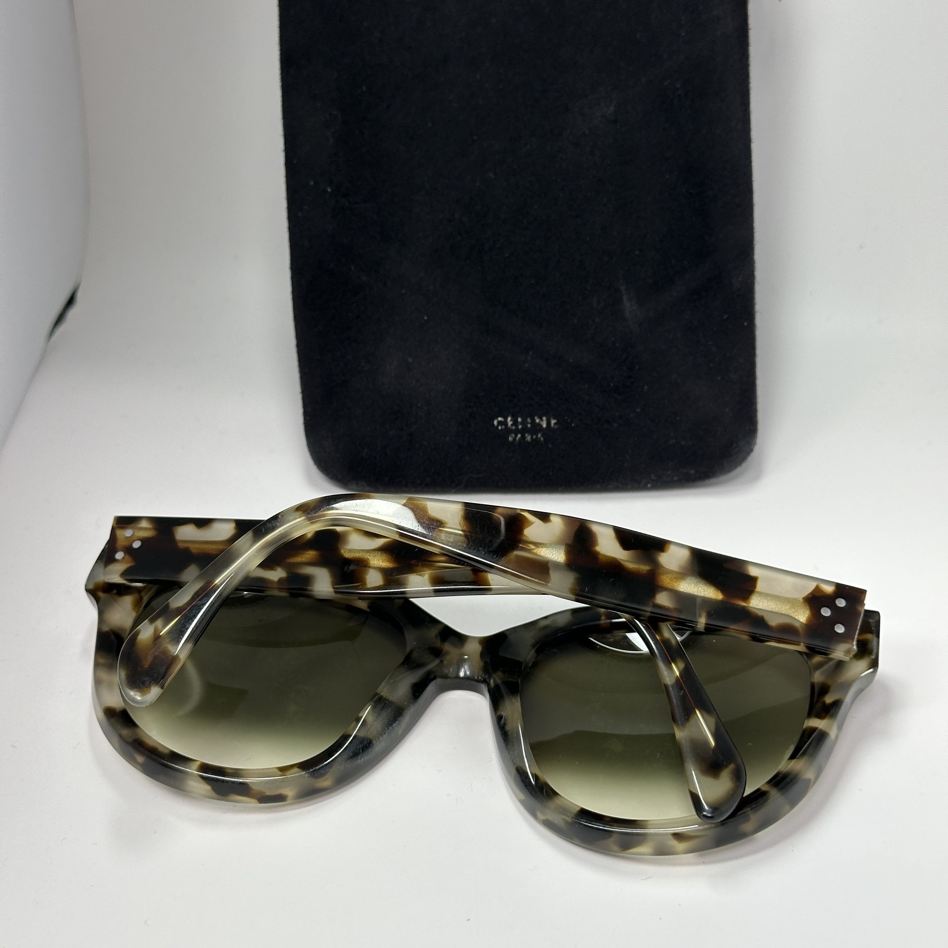 Celine Vintage Celine Audrey Cat Eye Tortoise Sunglasses 00s Size ONE SIZE - 14 Thumbnail