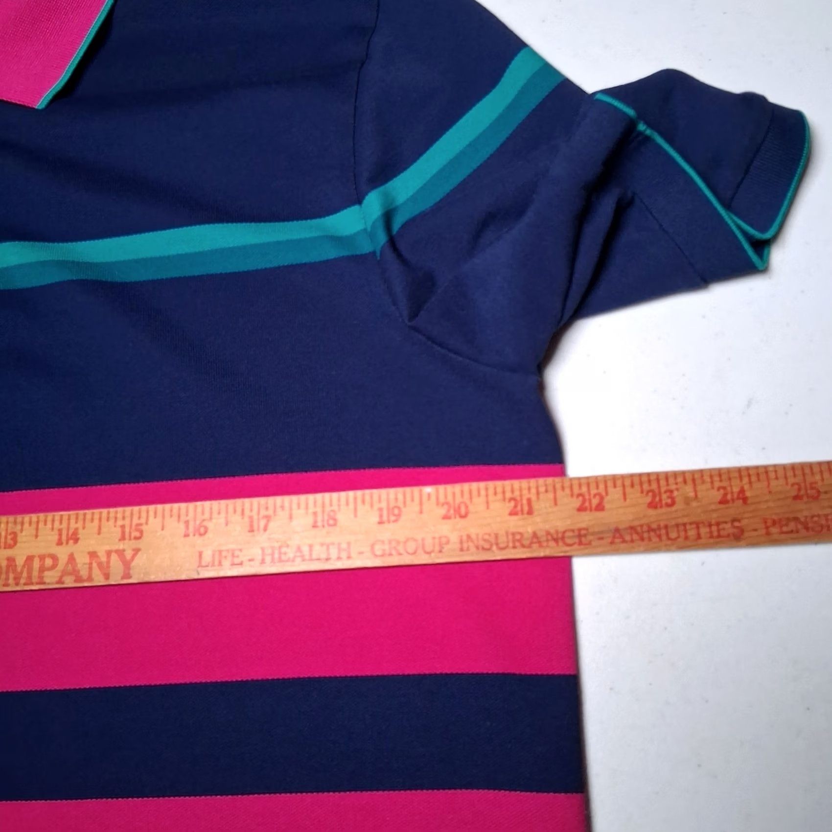 Vintage Greyson Polo Shirt Men M Woven Pima Cotton Blend Pink Blue Striped Golf Golfing Size US M / EU 48-50 / 2 - 4 Thumbnail