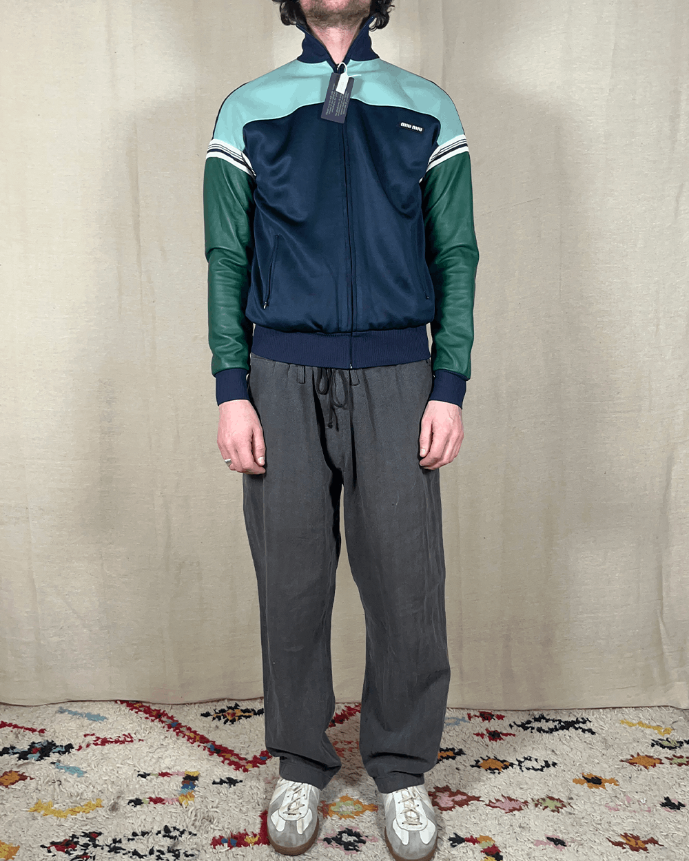 Miu Miu Miu Miu mens lambskin Track Jacket Size US M / EU 48-50 / 2 - 2 Thumbnail