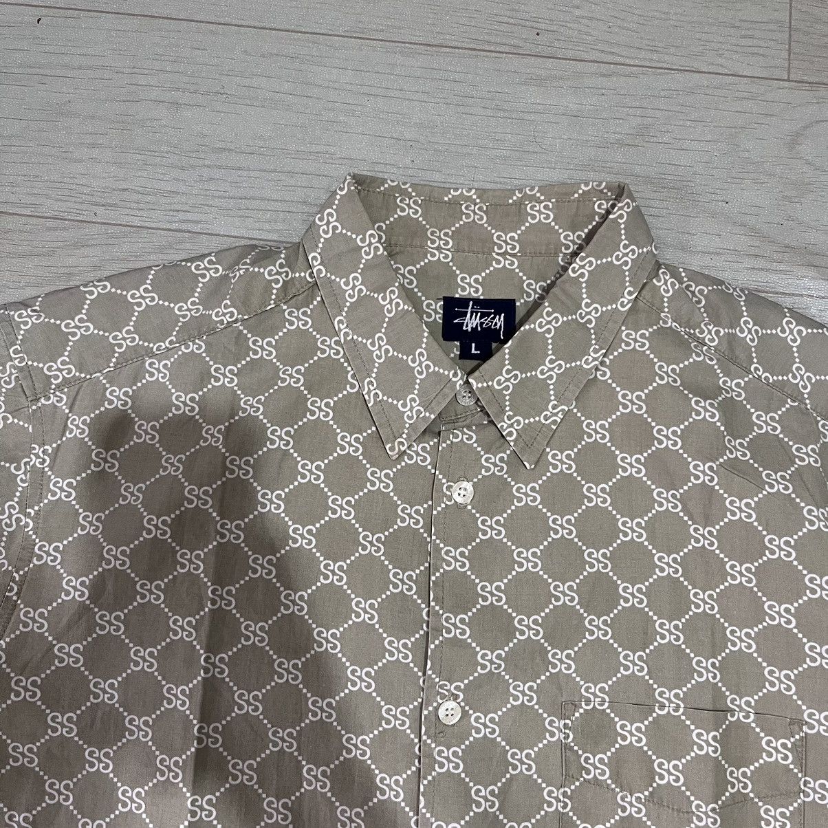 Stussy 2000s Stussy rip off Gucci (STUCCI) shirt monogram Size US L / EU 52-54 / 3 - 2 Thumbnail